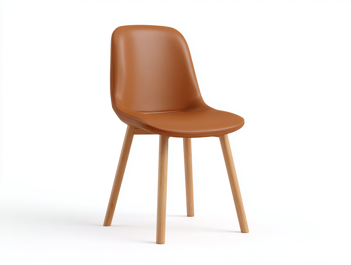 Esszimmerstühle-Leder-Holz-51x57x83 cm-Braun-Modernes Design