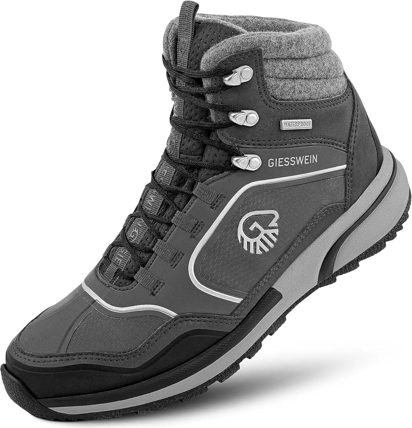Giesswein Wool Cross X Alpine Men - Wasserfeste Wanderstiefel für Herren, Trekking-Schuhe mit 100% Merinowolle, Outdoor Wanderschuhe, Bergschuhe