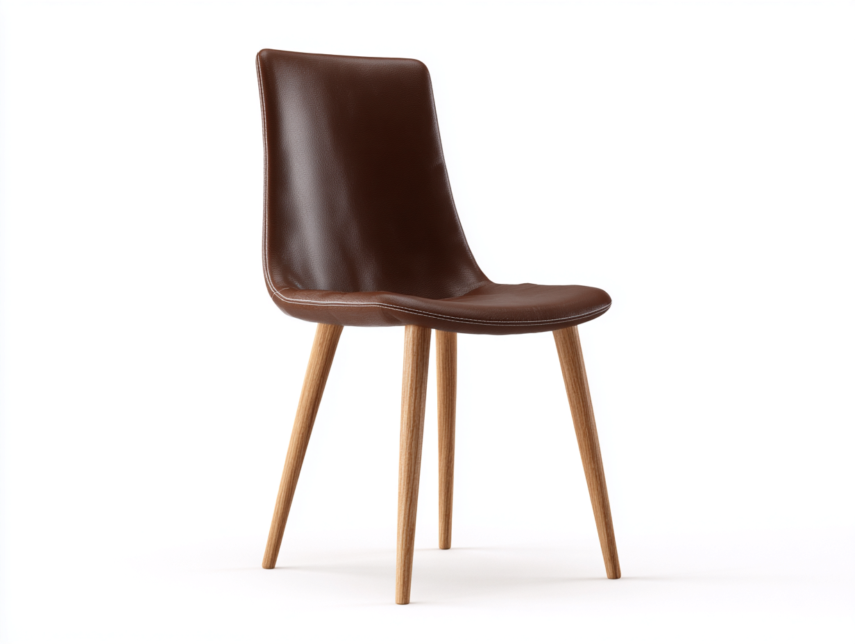 Esszimmerstühle Kunstleder Holz 52x57x88 cm Dunkelbraun Naturholz - Für Esszimmer Küche - Gepolsterter Sitz Ergonomische Rückenlehne - Modernes Design