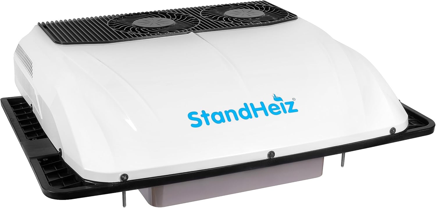 12V Dach-Klimaanlage Standklimaanlage für Wohnmobil LKW Wohnwagen Camper | Elektrische 12V Parkplatz Klimaanlage Kompressor | 2000W Kühlleistung mit Fernbedienung & R134A Gas
