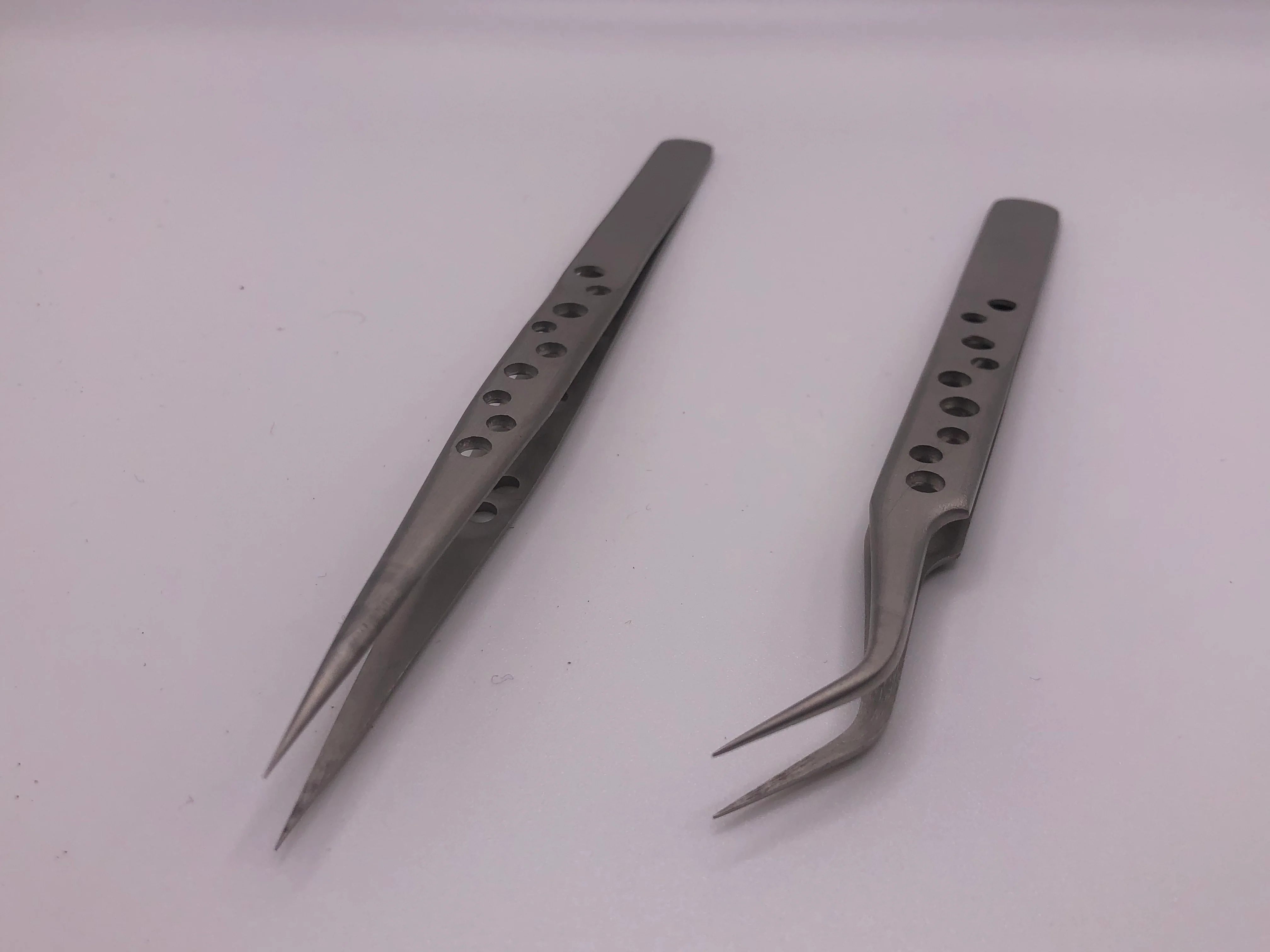 Precision Stainless Steel Tweezers – Straight & Curved Tips, Anti-Static, Modelling Tools