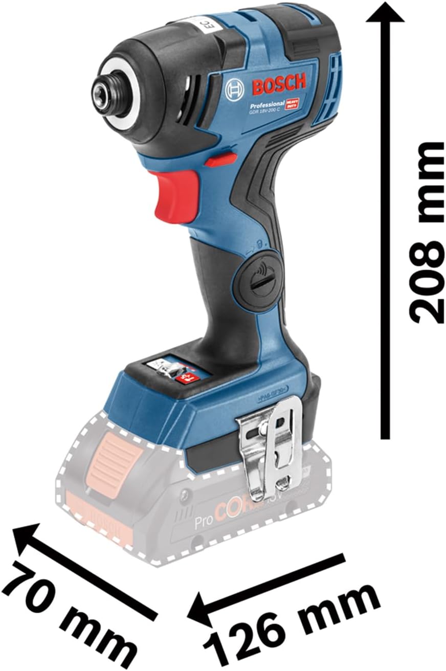 Bosch Professional 18V System Combo Kit: Akku Drehschlagschrauber GDR 18V-200 + Akku Bohrschrauber GSR 18V-55 (inkl. 2x 4.0Ah Akku, Schnellladegerät GAL 18V-40, L-Case)