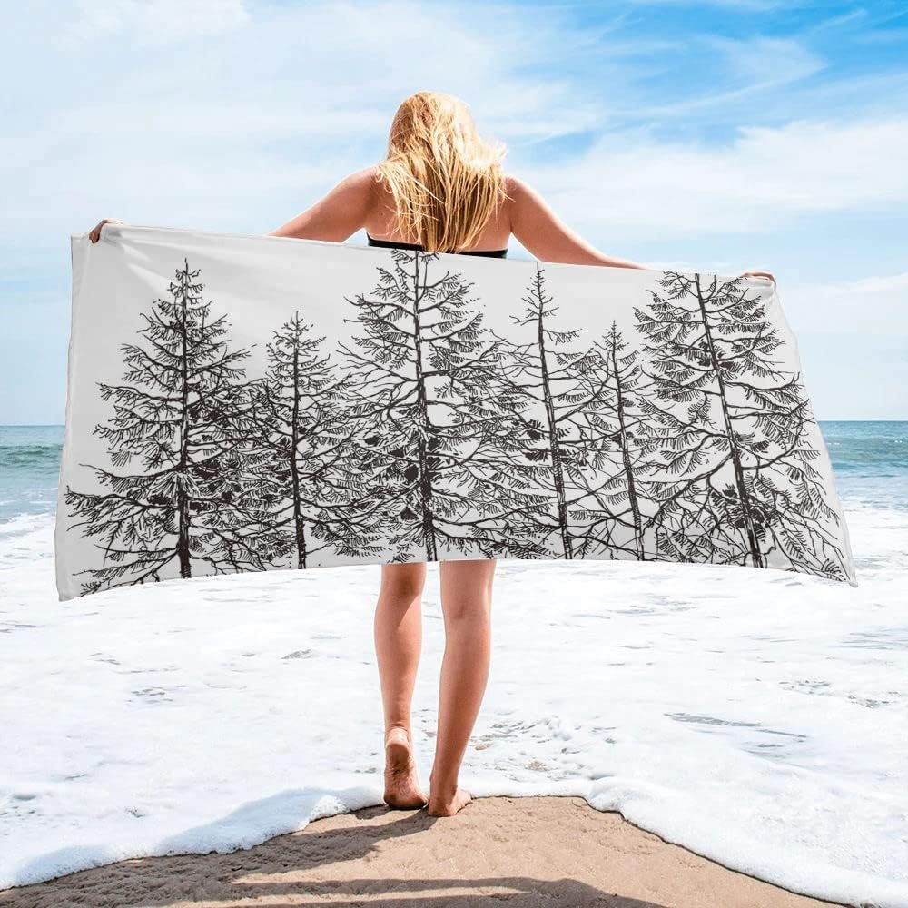 LiChA Forest Beach Towel Quick-Dry Microfiber Bath Towels Yoga Mat Sport Swimming Towels