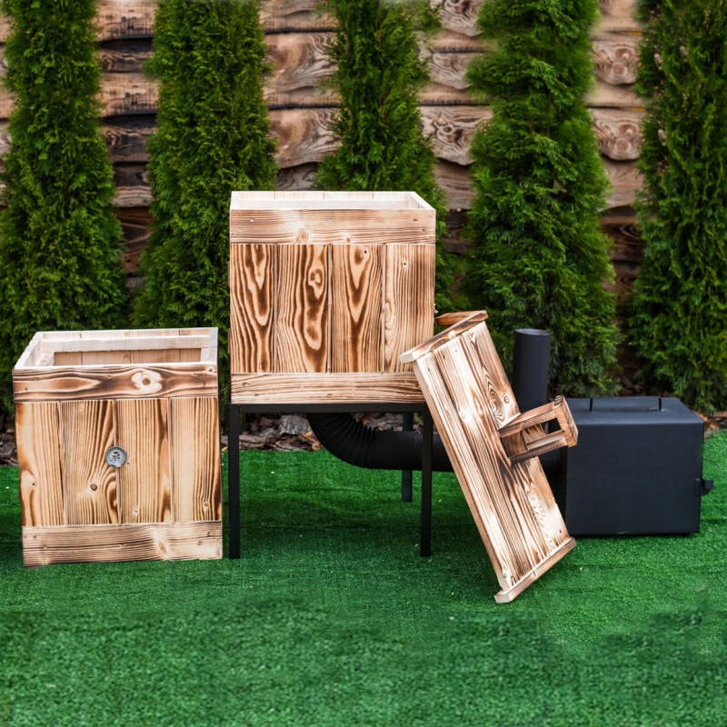 WĘDZARNIA DREWNIANA NAJWIĘKSZA PIEC 4XL OGRODOWA NAJNOWSZA IMPREGNACJA x2