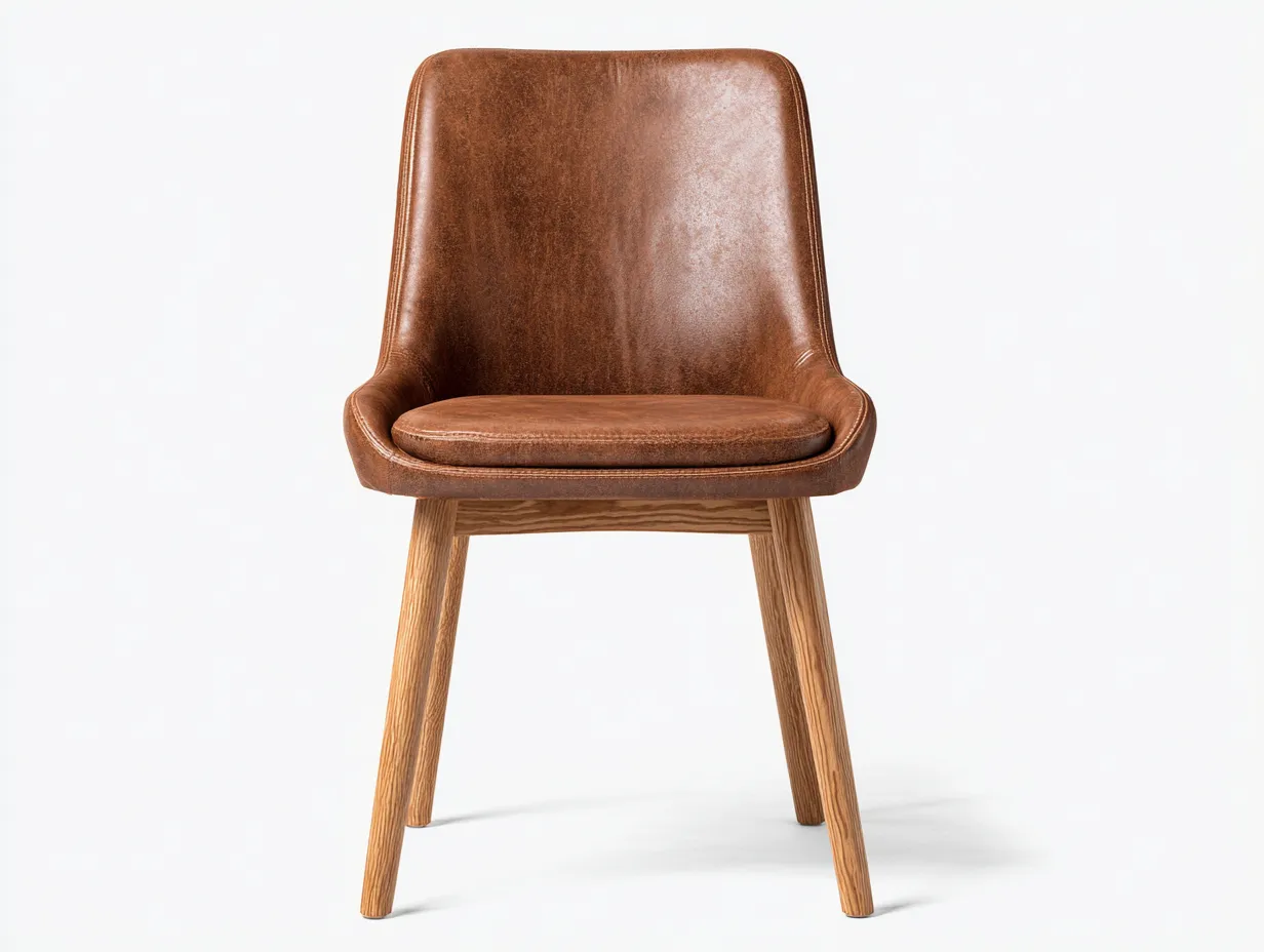 Esszimmerstühle - Kunstleder-Holz - 60x56x86 cm - Braun - Modern