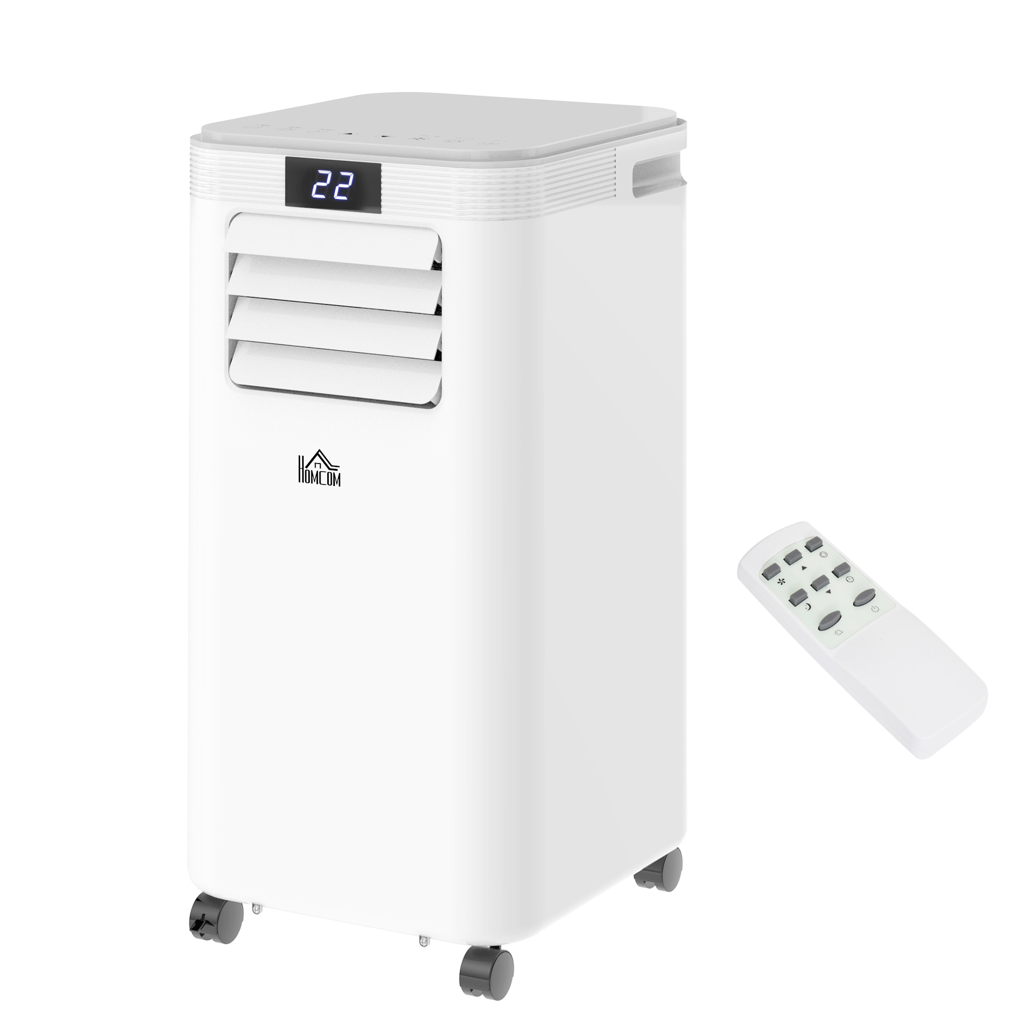 Mobiele airconditioner airconditioner 4 modi afstandsbediening 24u timer ABS wit