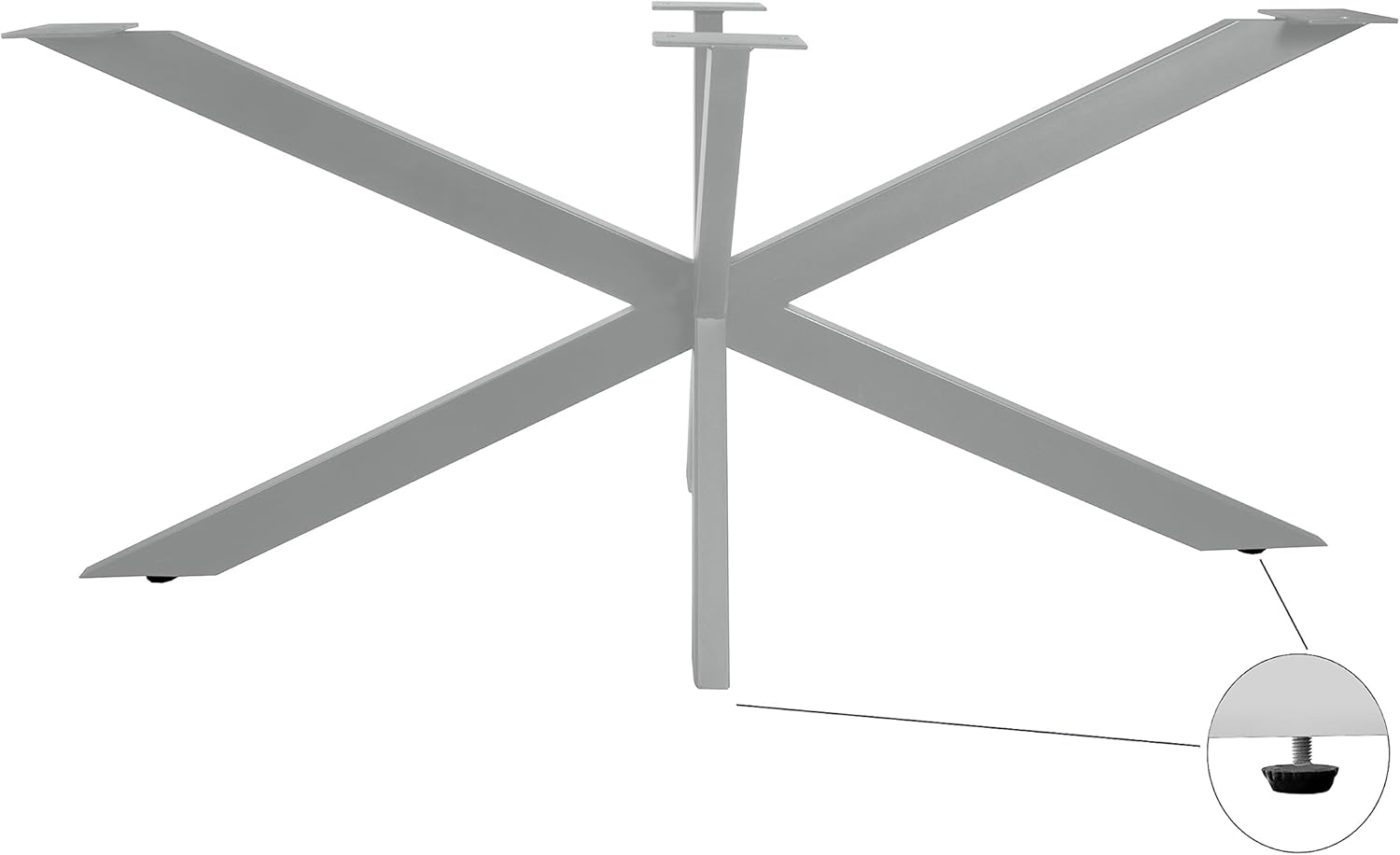 SAM Esstisch 240 x 100 cm Cali, Baumkantentisch naturfarben, Akazienholz massiv, Spider-Gestell aus Metall Silber, aufgedoppelte Kanten 25+25 mm