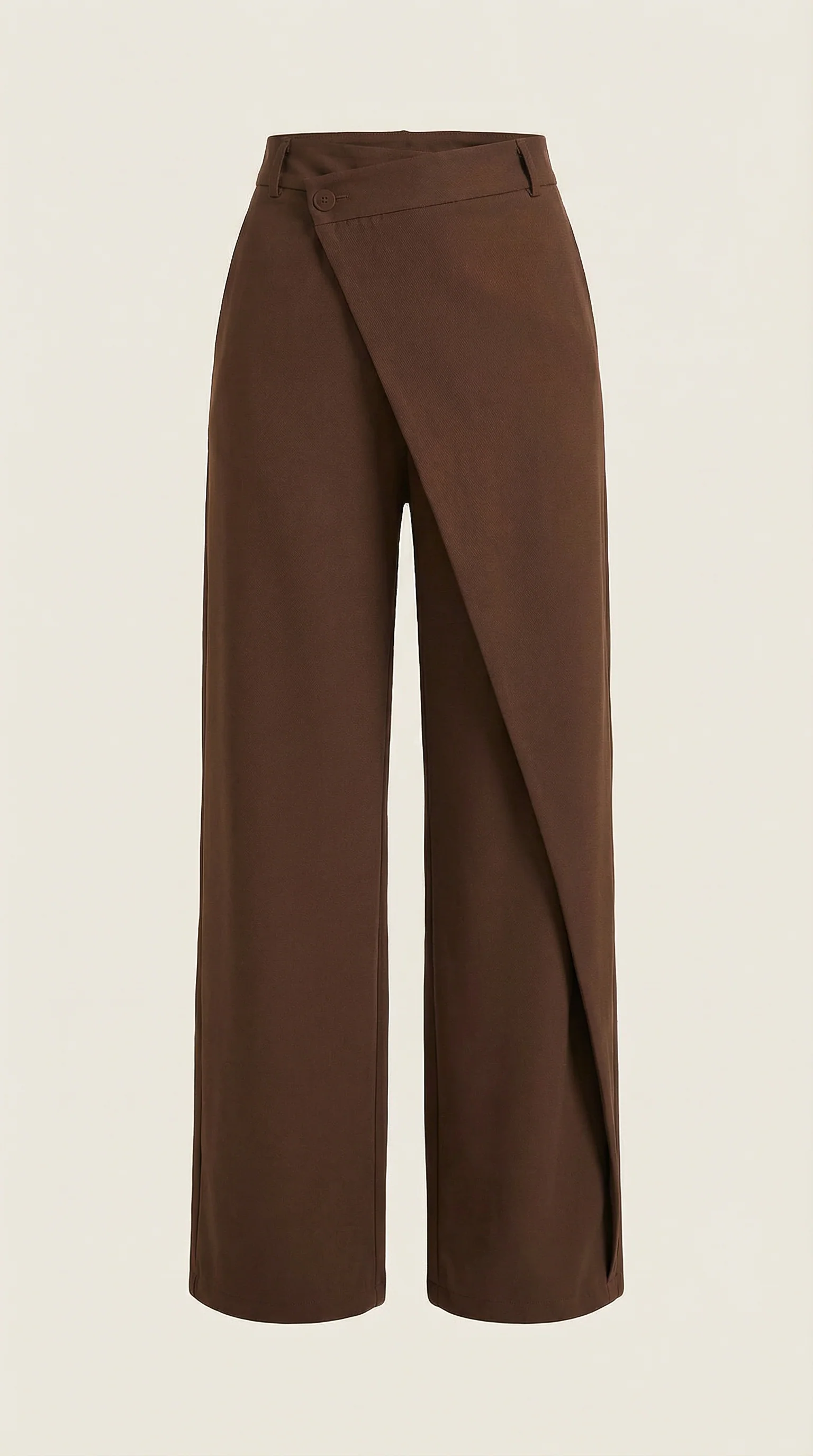 Asymmetrische Hose mit weitem Bein