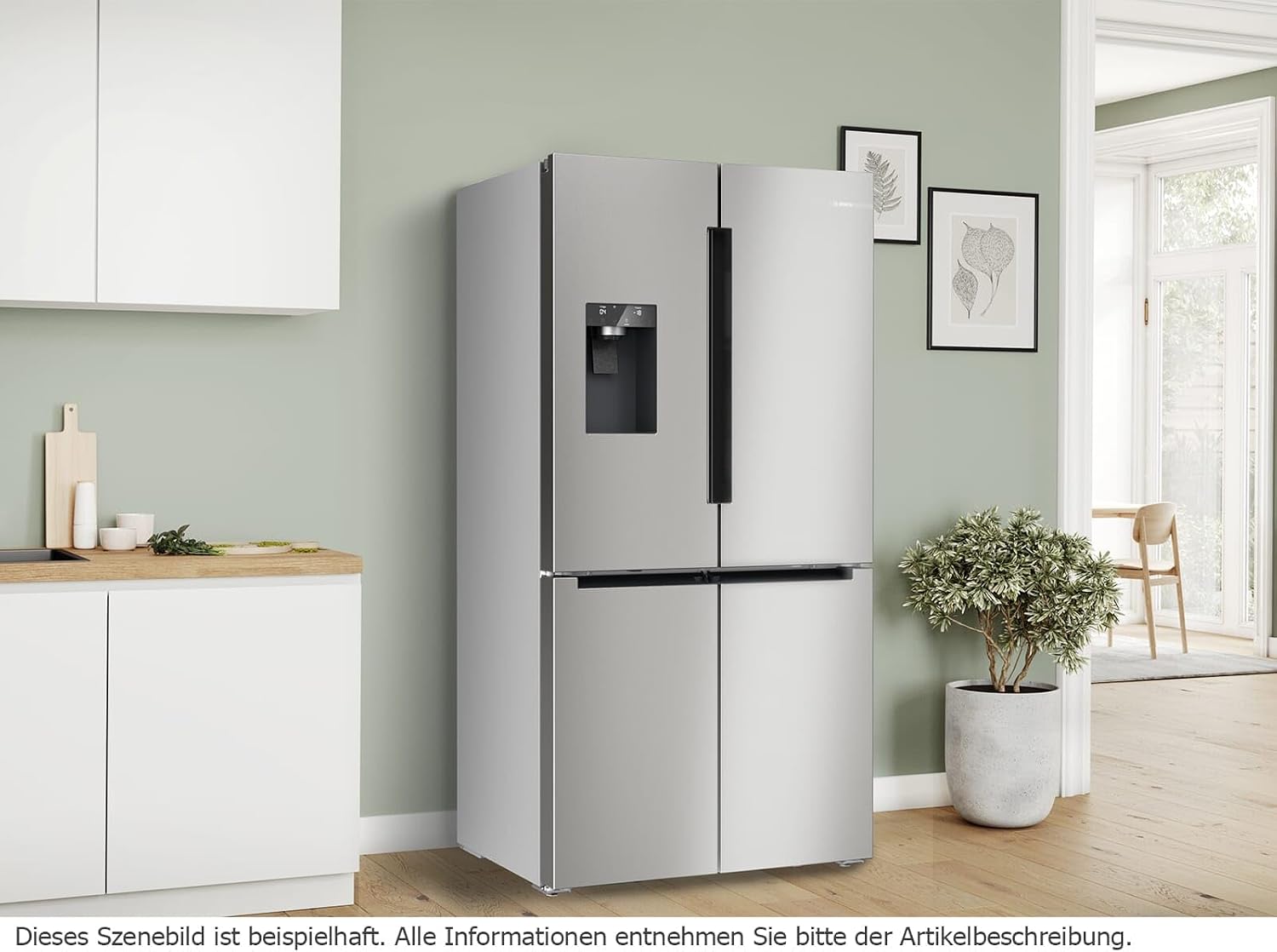 Bosch KFD96APEA, Série 6, Réfrigérateur américain, Pose libre, 183 x 90.5 cm, 574 L, Inox