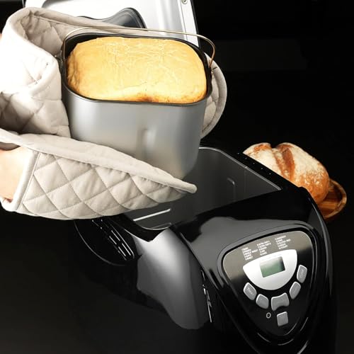 Wintem Macchina per Pane 600W con 15 Programmi Nero e Argento   Antiaderente e Display LCD   Prepara Pane Bianco, Integrale, Senza Glutine, Brioche e Impasti per Dolci   Capacità 907,2g : Amazon.it: Casa e cucina