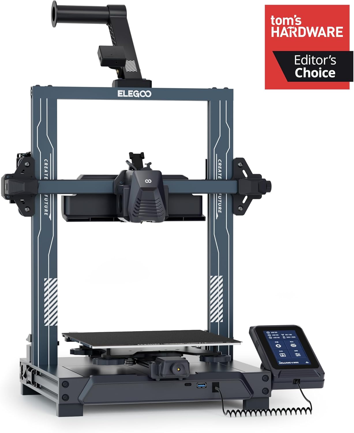 ELEGOO Neptune 4 Pro 3D Drucker, 500mm/s Hochgeschwindigkeitsdruck, 3D Printer mit Automatische Nivellierung, Segmentierte Heizbett und Ganzmetall-Führungsschienen, 225x225x265mm³ Druckgröße