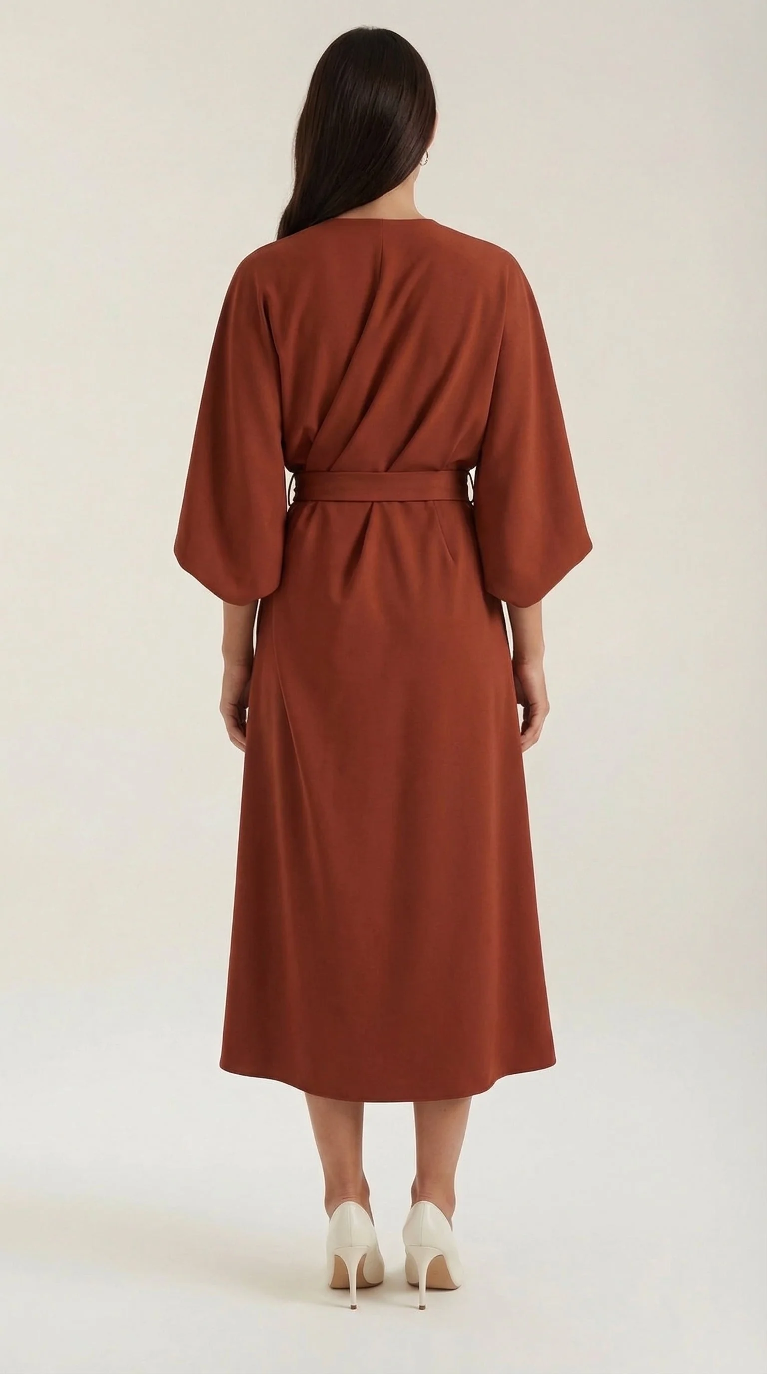 Midikleid mit Ballon?rmeln