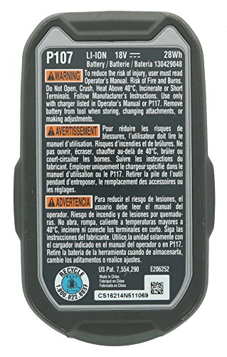 Ryobi P107 18 volt Li Ion ricaricabile : Amazon.it: Fai da te