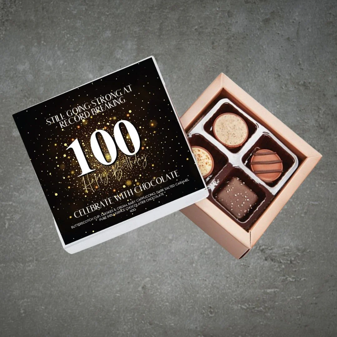 100th Birthday Pure Indulgence Choc Box 40g