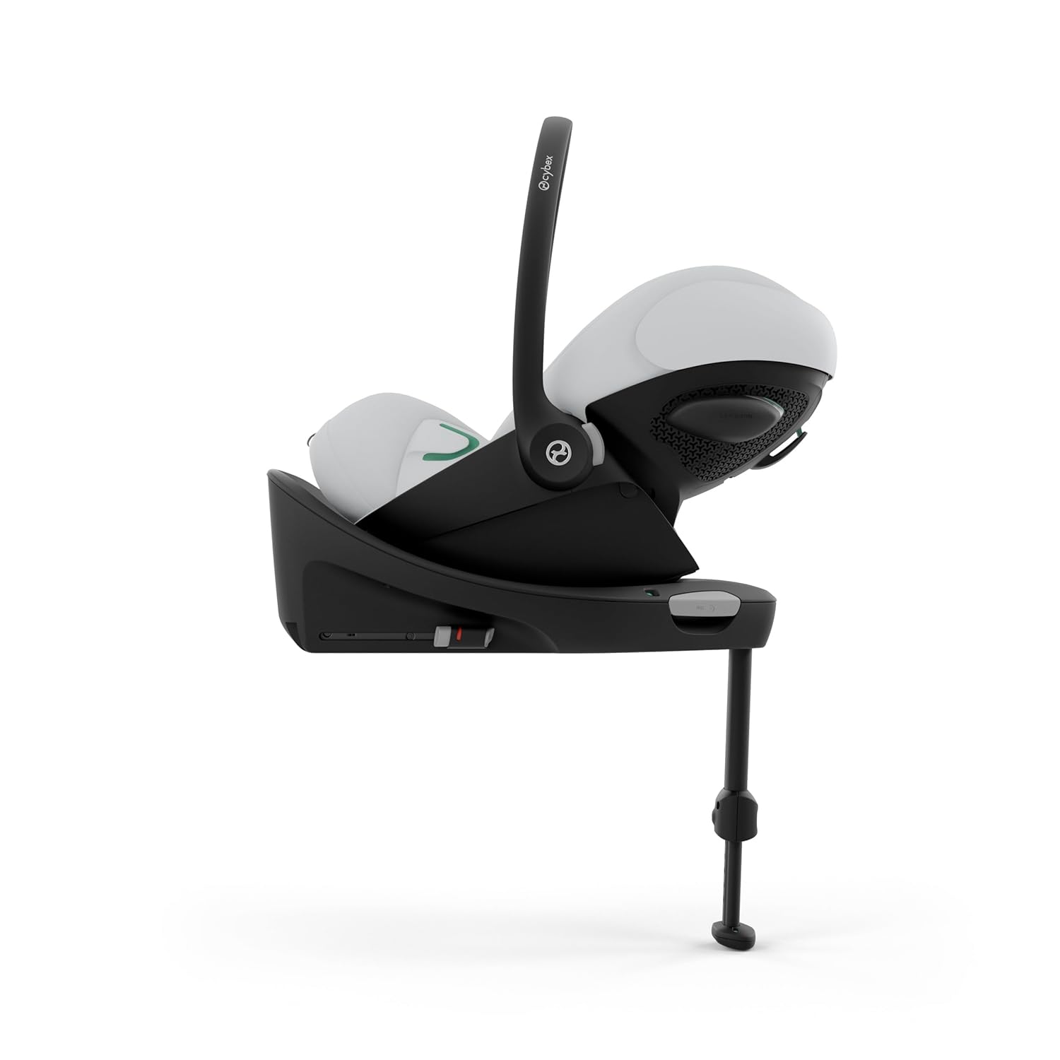 CYBEX Gold Babyschale Cloud G i-Size Comfort, Inkl. Neugeboreneneinlage, Ab Geburt bis ca. 24 Monate, Für Kinder ab 40 cm bis 87 cm, Max. 13 kg, Moon Black