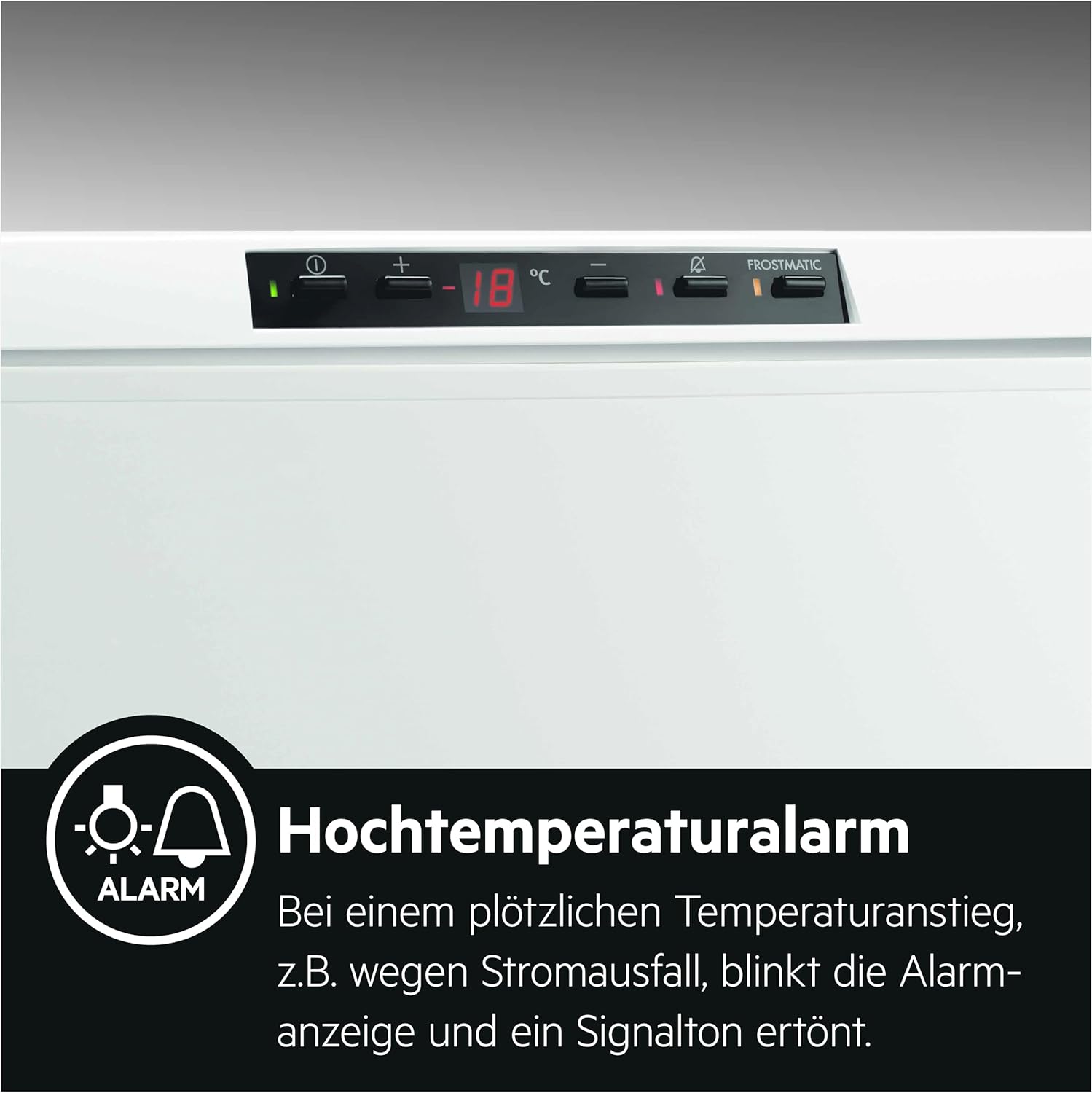 AEG AHB526D1LW Gefriertruhe / 254 L / LowFrost - weniger Eisbildung / Temperaturalarm / Rollen / D
