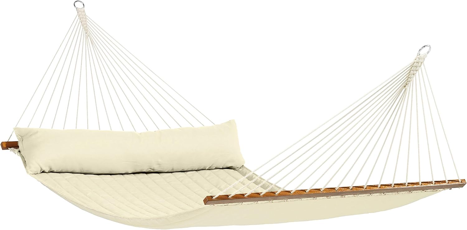 La Siesta® Alabama Vanilla – Quilted Kingsize Spreader Bar Hammock