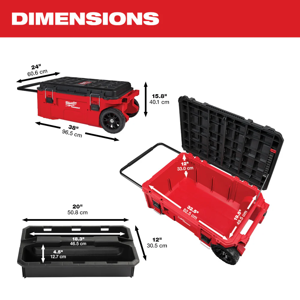 2025 Milwaukee 48-22-8447 3-Laden Multi-Diepte Gereedschapskist PACKOUT