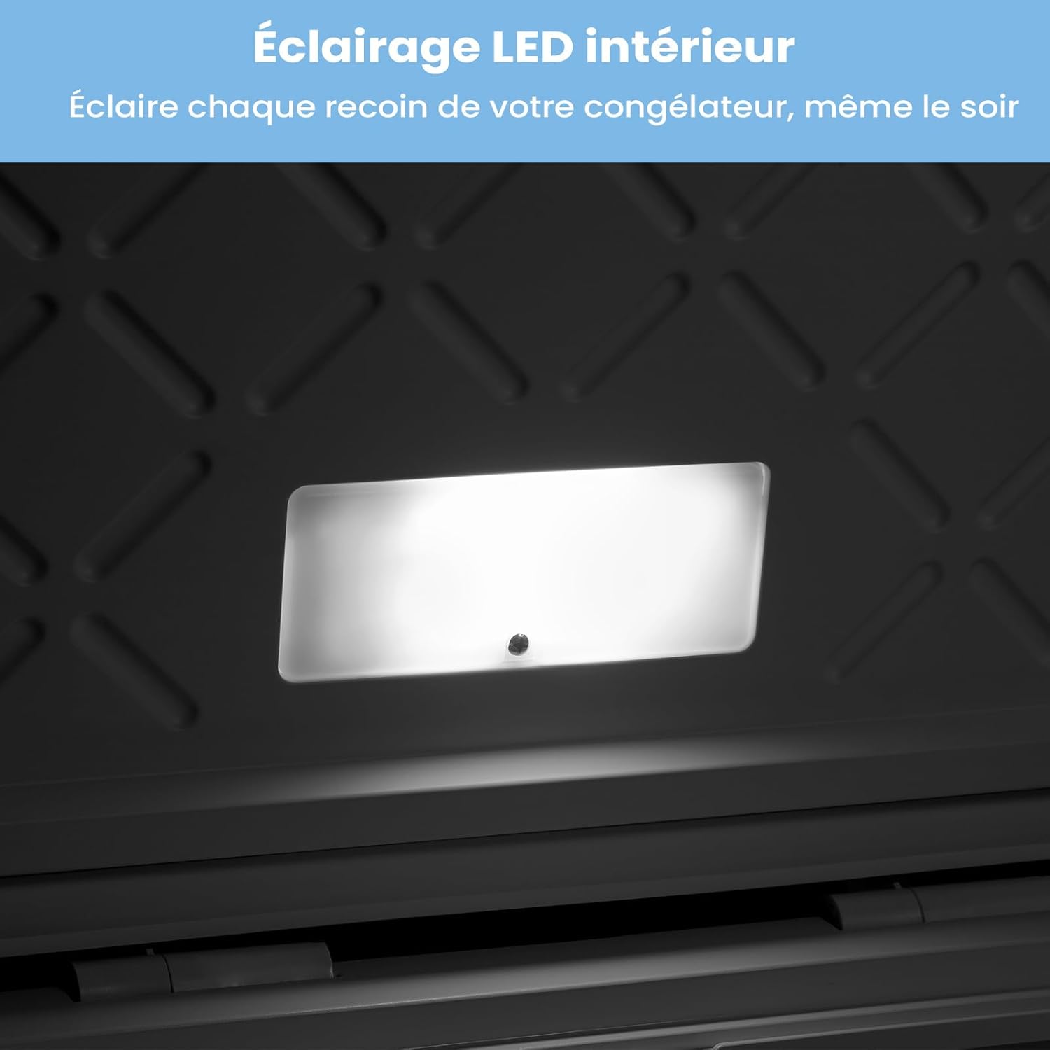 COMFEE' RCC146WH2EU(E) Congélateur coffre autonome 143L convertible congélateur/réfrigérateur, compresseur inverter, 4 étoiles, adapté aux dépendances, garages et abris, blanc [Classe énergétique E]