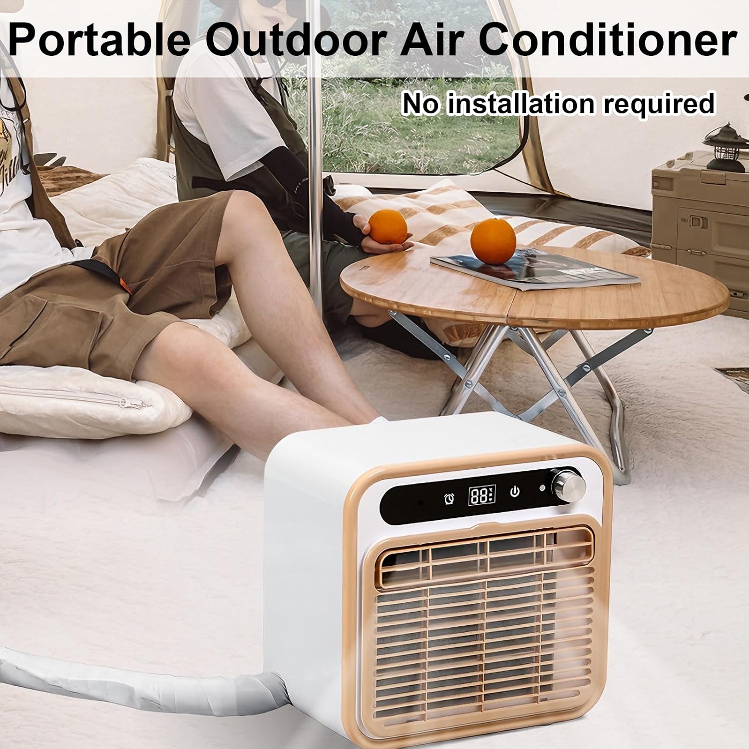 Tragbare Klimaanlage, 5000 BTU Smartes Kühlgerät mit Touch-Steuerung und 12H Timer, ideal für Schlafzimmer, Büro, Wohnmobil, leises Split-Design für Multi-Szenen-Nutzung