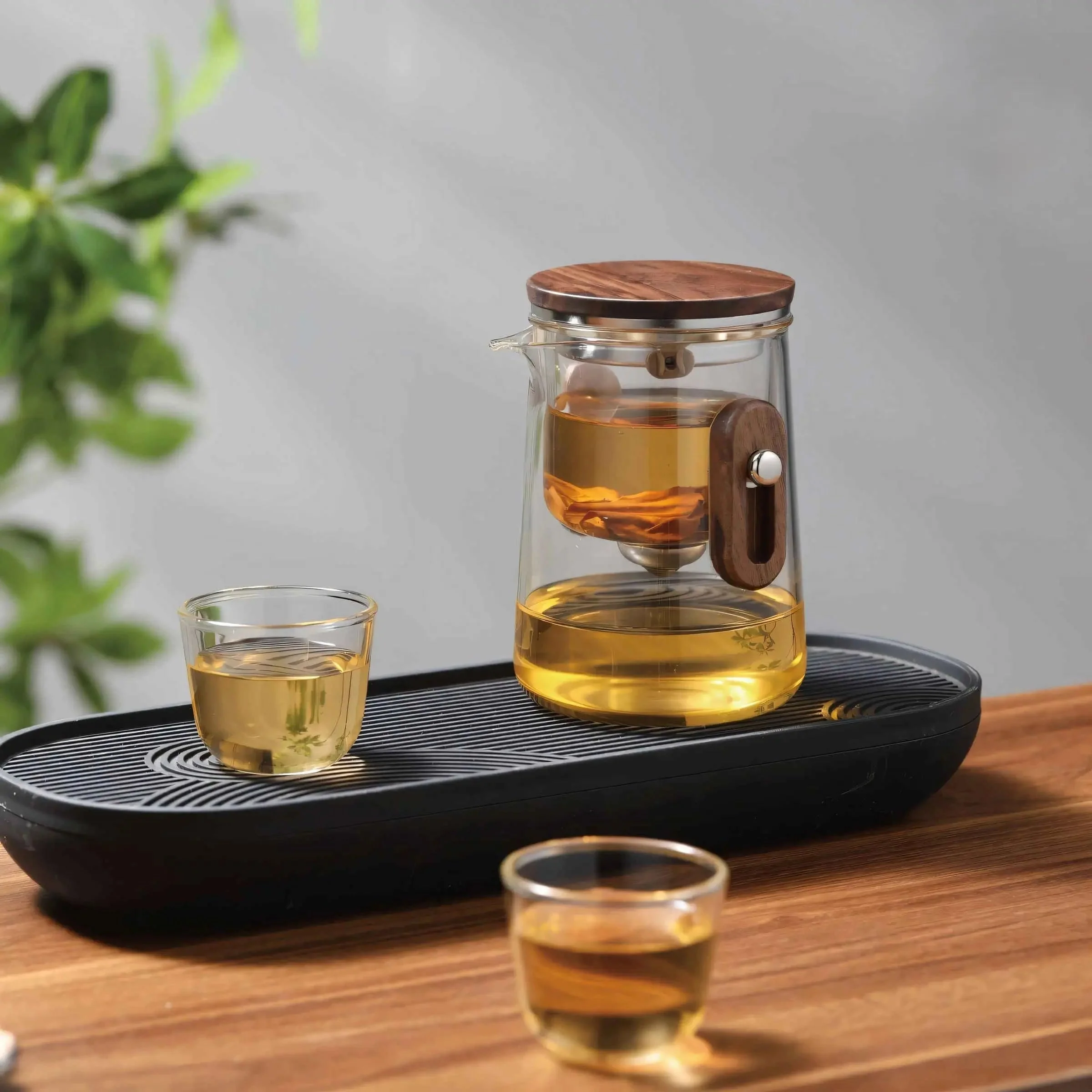 Reise-Teeset aus Glas