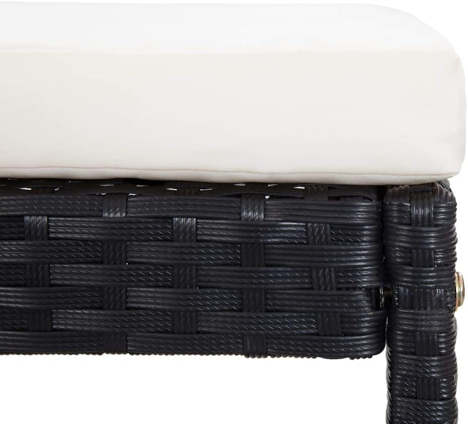 vidaXL Gartenbar Set 5-TLG. Theke Bar Tresen Gartentheke Bartisch Stehtisch Barhocker Barstuhl Gartenmöbel Poly Rattan Glas Schwarz