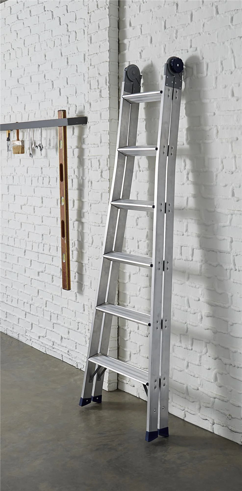 2-in-1 Trap- en Uitklapladder, Bereik 2,64 m