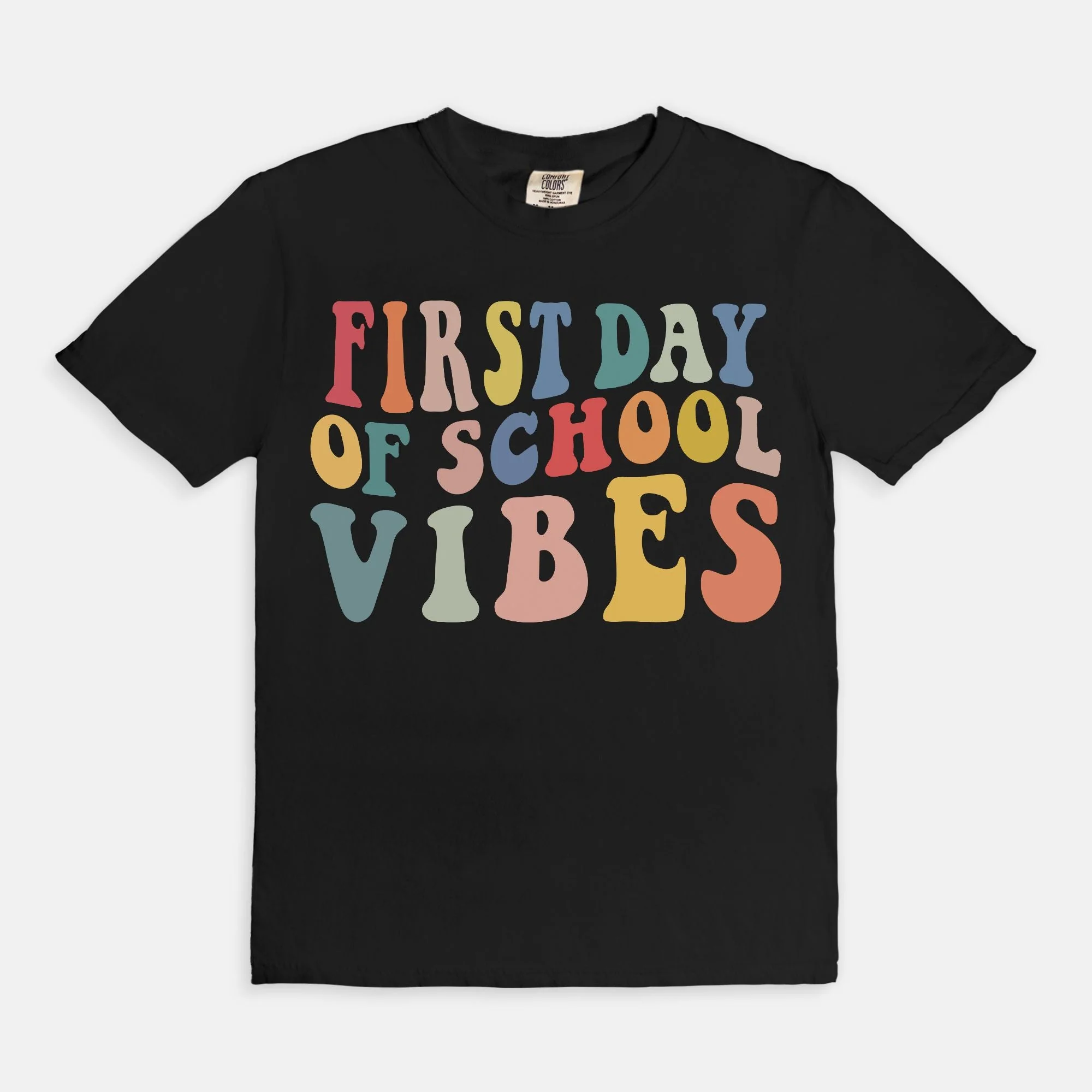 Retro First Day of School Vibes Shirt, Comfort Color Tee, Back to School Gift