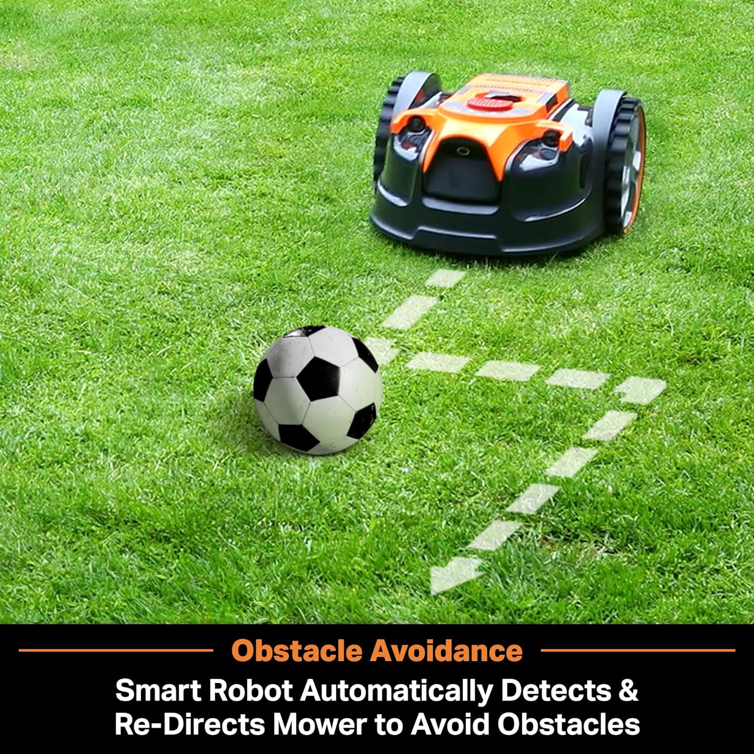 LawnMaster VBRM16 OcuMow Robotmaaier geschikt voor tot 100 m2 - Zelfrijdende robotmaaier met MX 24V 4.0Ah lithium-ionaccu Zonder draad