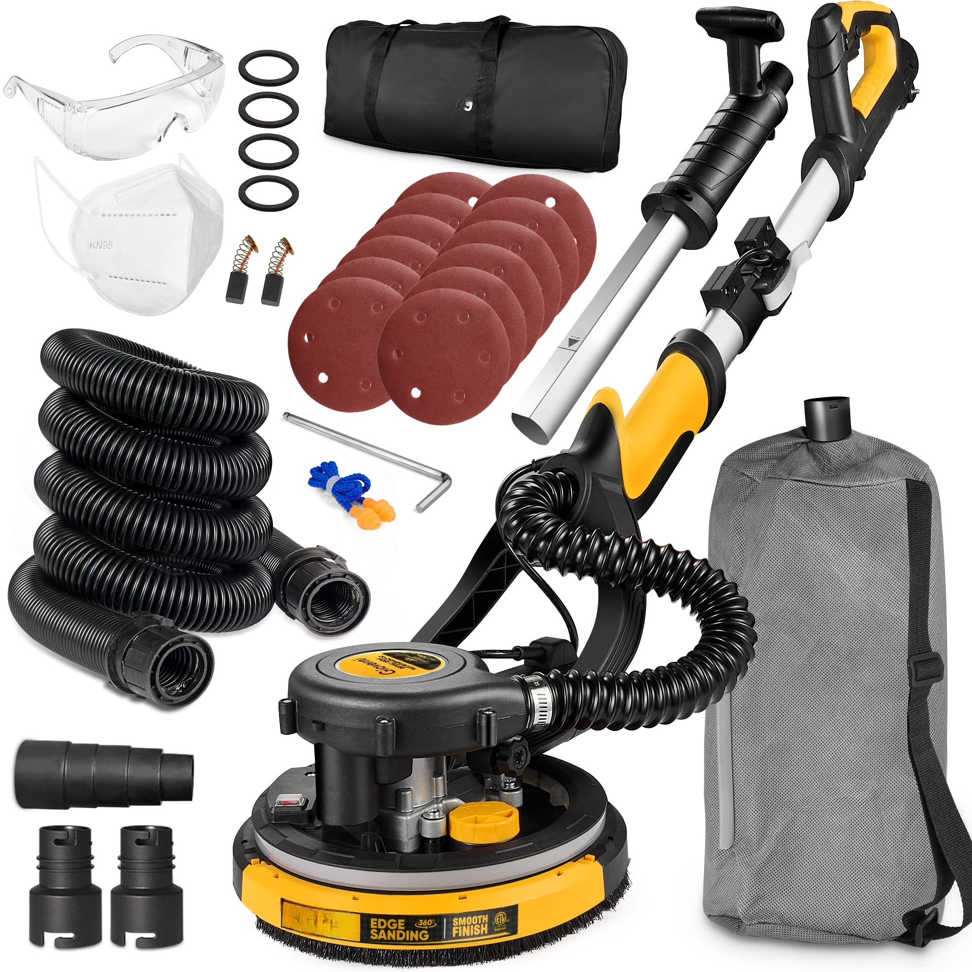 Electric Drywall Sander with Vacuum for Popcorn Ceiling