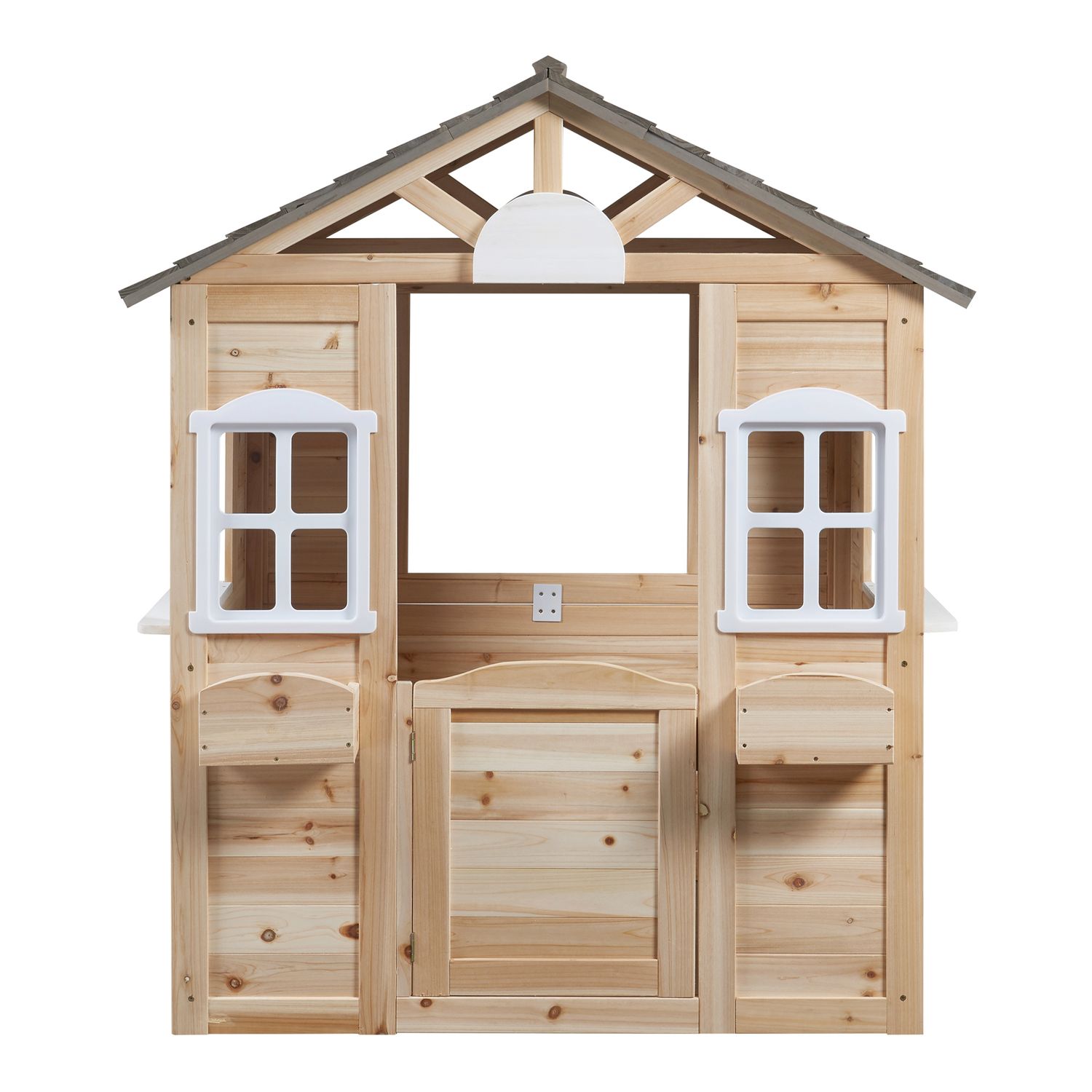 Casita Infantil Acciano Madera De Abeto 131x113x97 Cm - Natural [casa.pro]