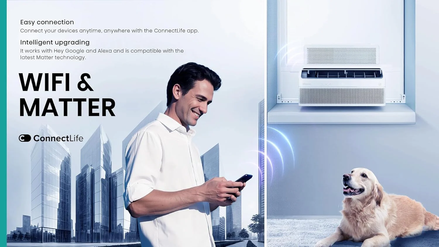 Hisense 8,000 BTU Smart Inverter Window Air Conditioner Easy Install Bracket