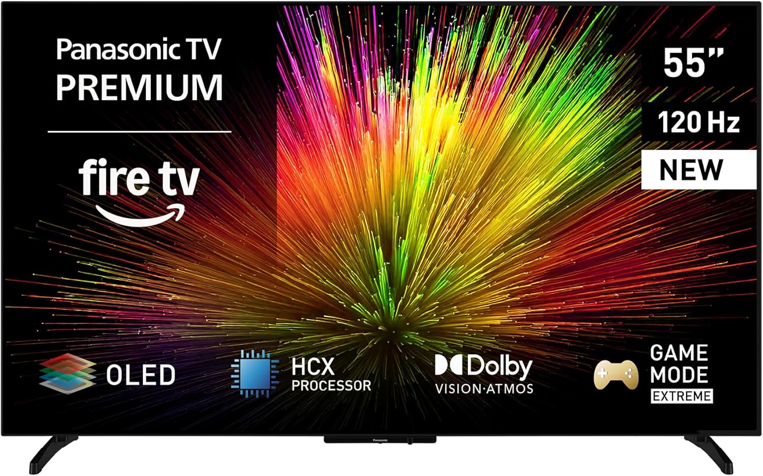 Panasonic Premium TV-55Z80BEZ, Z80B-Serie, 55 Zoll, 4K Ultra HD OLED Smart TV, 2025, Fire TV, Dolby Vision & Atmos, Game Mode Extreme, Alexa & Apple Support, Bluetooth, Schwarz