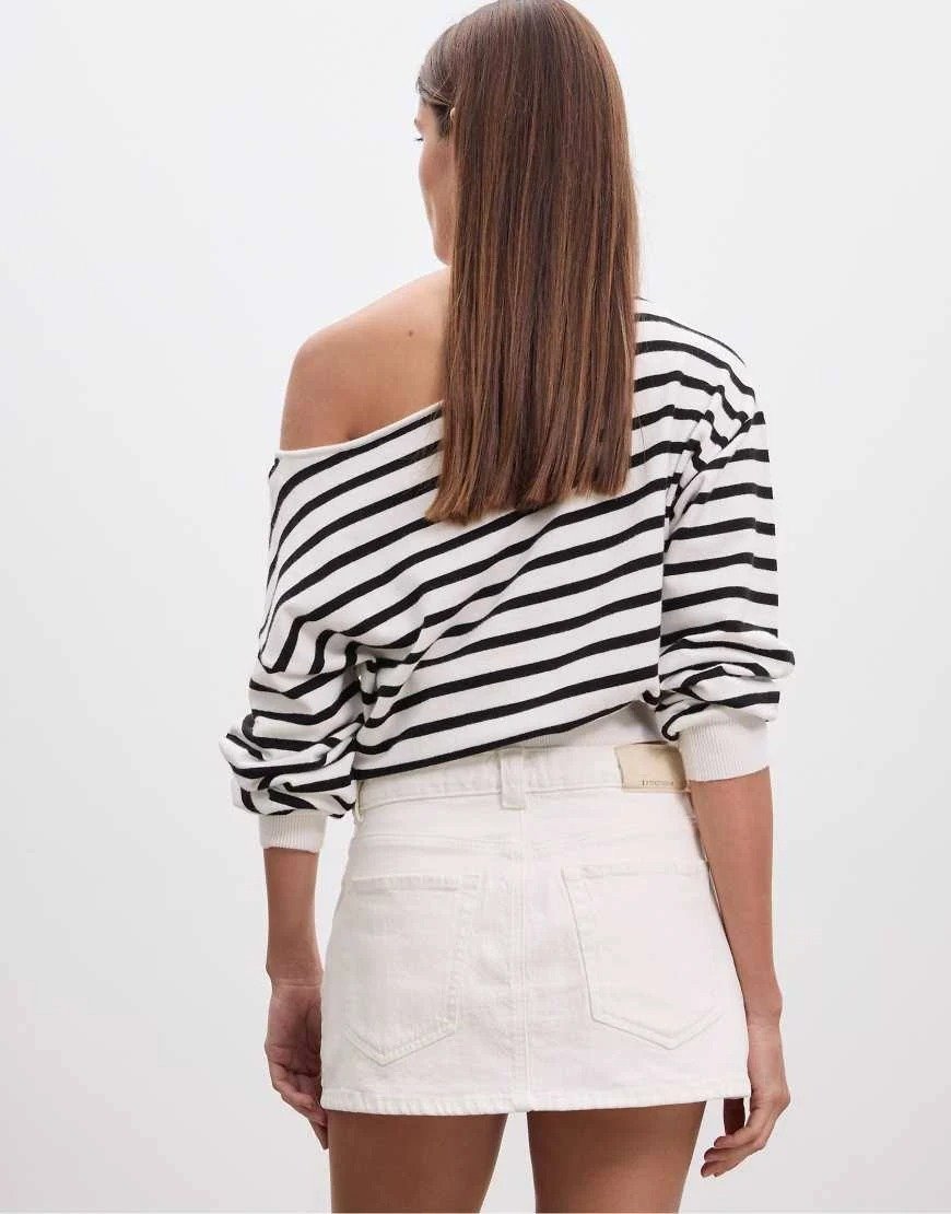 Frau Stradivarius D62 Denim-Culotte Denim-Washed-Look