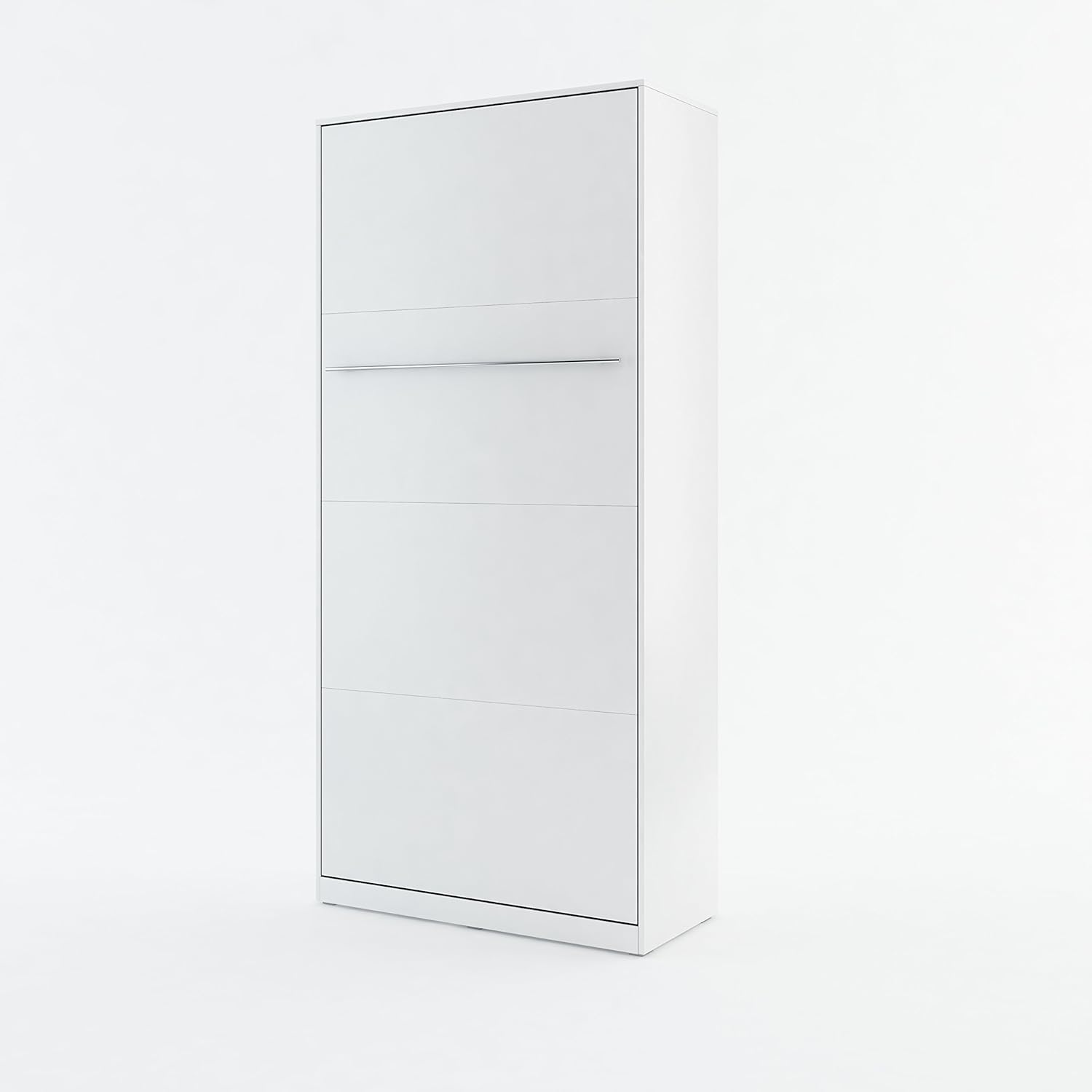 BIM Furniture Wandbett Vertical Schrankbett LENART Concept PRO Wandklappbett, Schrankklappbett Wandbett, Schrank mit integriertem Klappbett, Funktionsbett (Weiß Matt, 90 x 200 cm)