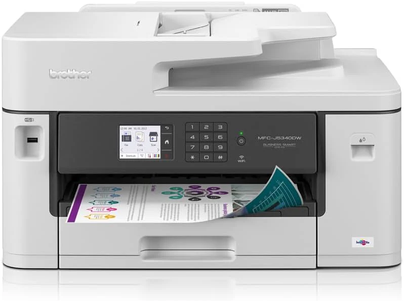 Brother MFC-J5345DW 4-in-1 Farbtintenstrahl-Multifunktionsger?t (250 Blatt Papierkassette, Drucker, Scanner, Kopierer, Fax), Wei?, Mittel