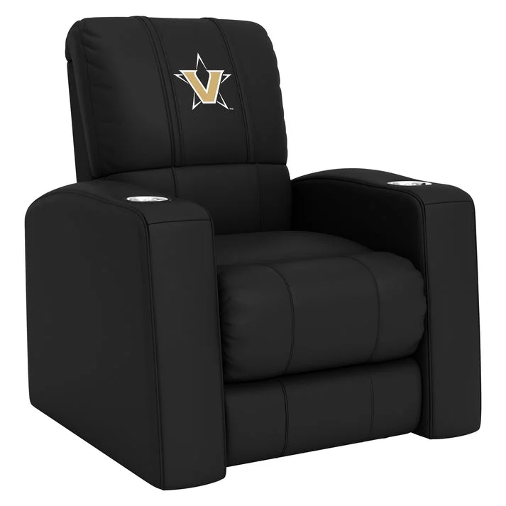 2025 DreamSeat Relax Recliner voor Home Theater in Zwart met Geborduurd Secundair Logo van Vanderbilt Commodores