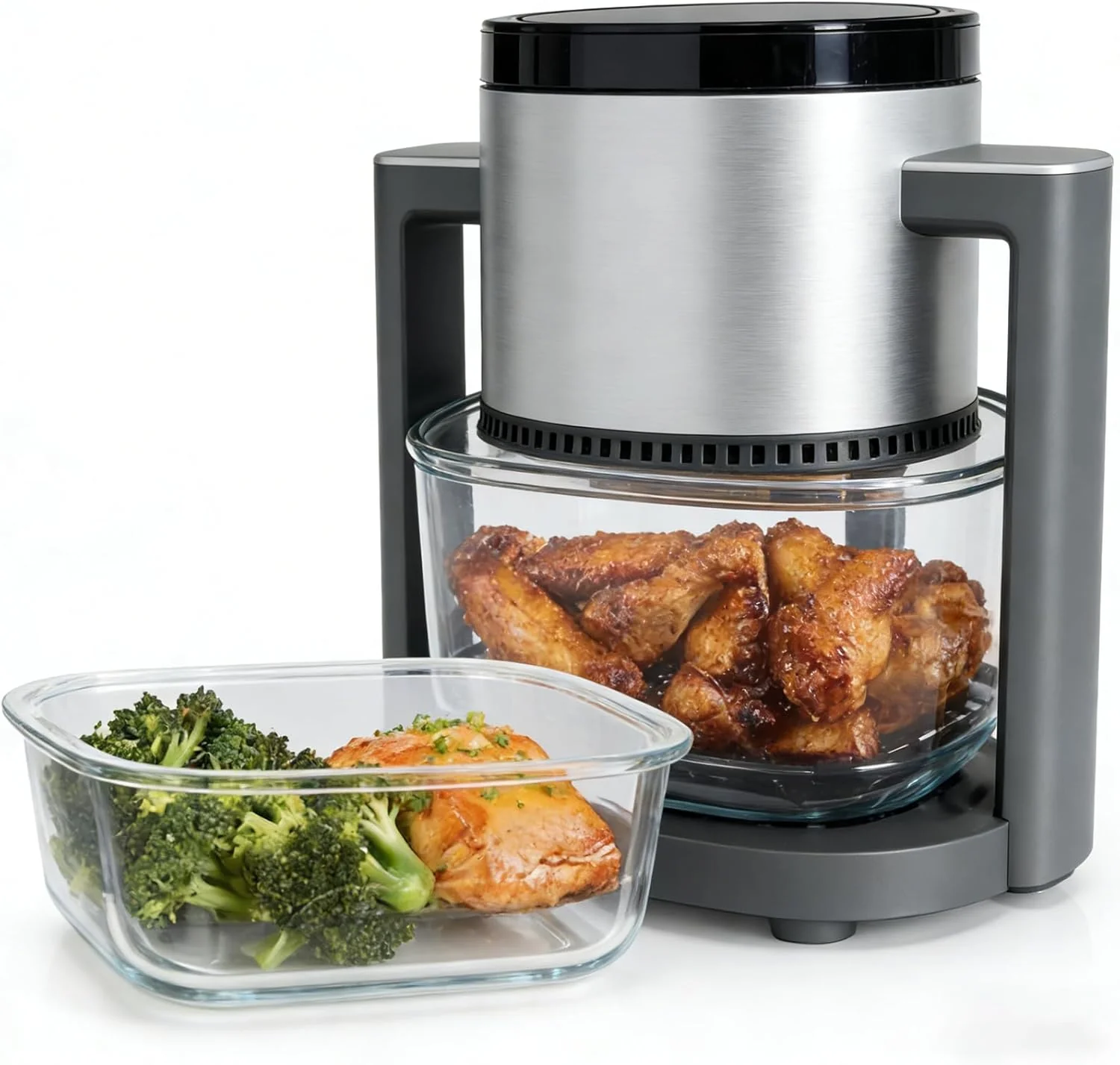 Simple Deluxe 10-in-1 Air Fryer Oven 12.6 Qt, Digital Preset Airfryer with Visible Window