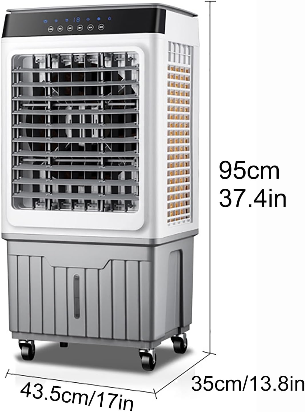 Verdunstungsluftkühler Ventilator für den privaten und gewerblichen Gebrauch - Kaltluftventilator mit Eis zur Kühlung - Tragbarer Verdunstungskühler Ventilator