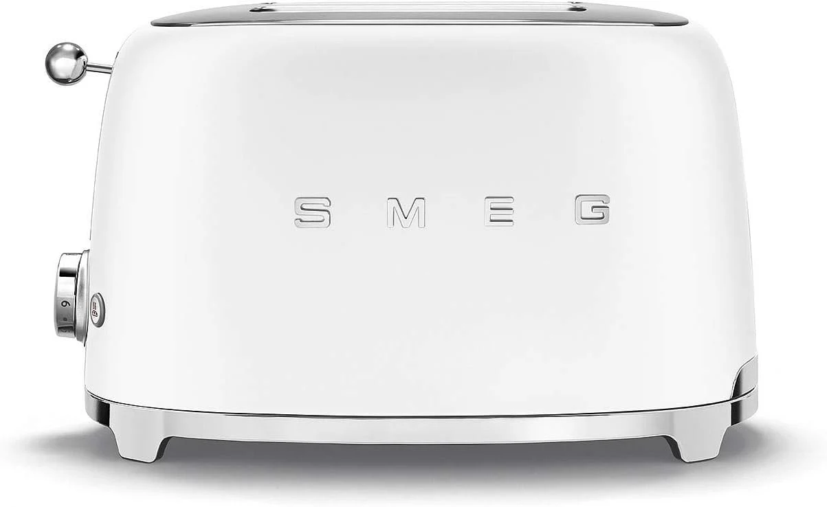 Smeg TSF01WHMEU Toaster for Two Slices of Bread and with a Power of 950 W TSF01WHMEU-white matt, Steel, Black