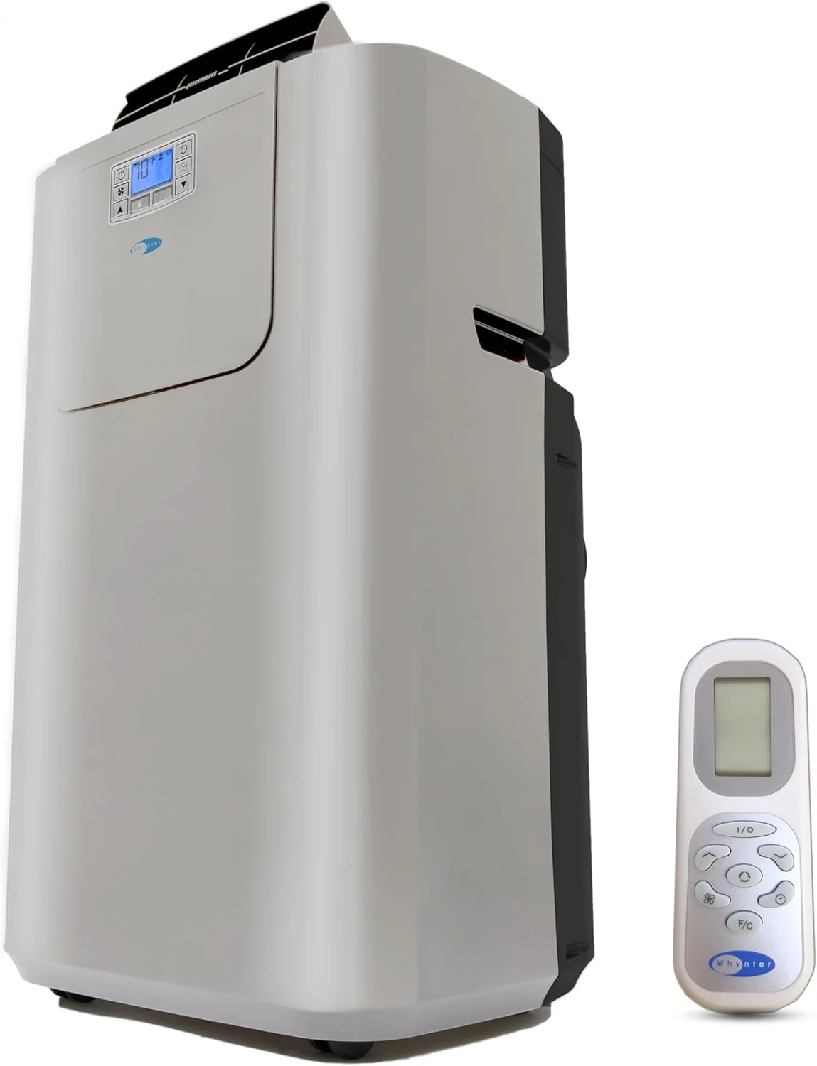 Whynter Portable Air Conditioner 12,000 BTU with Dual Hose Dehumidifier & Cooling Fan for 400 Sq Ft Rooms, Includes AC Unit Window Kit Elite ARC-122DS (7,000 SACC), Silver