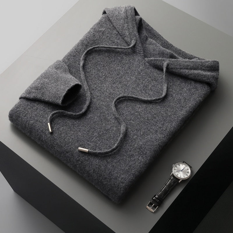 Kaschmir-Hoodie �C 100 % Merinowolle