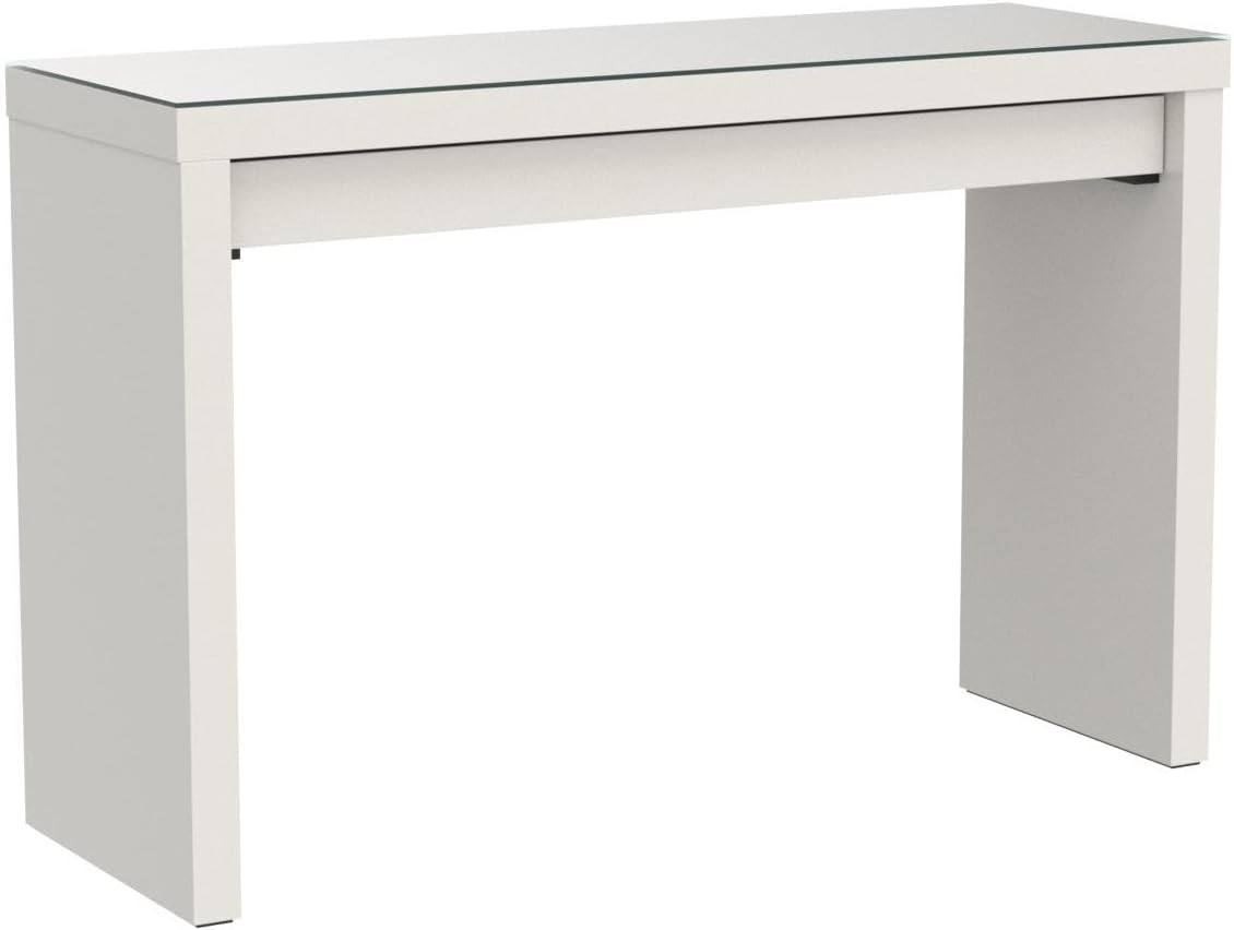 IKEA-Malm-Schminktisch weiß weiß mit Glasplatte 120 x 41 x 78 cm