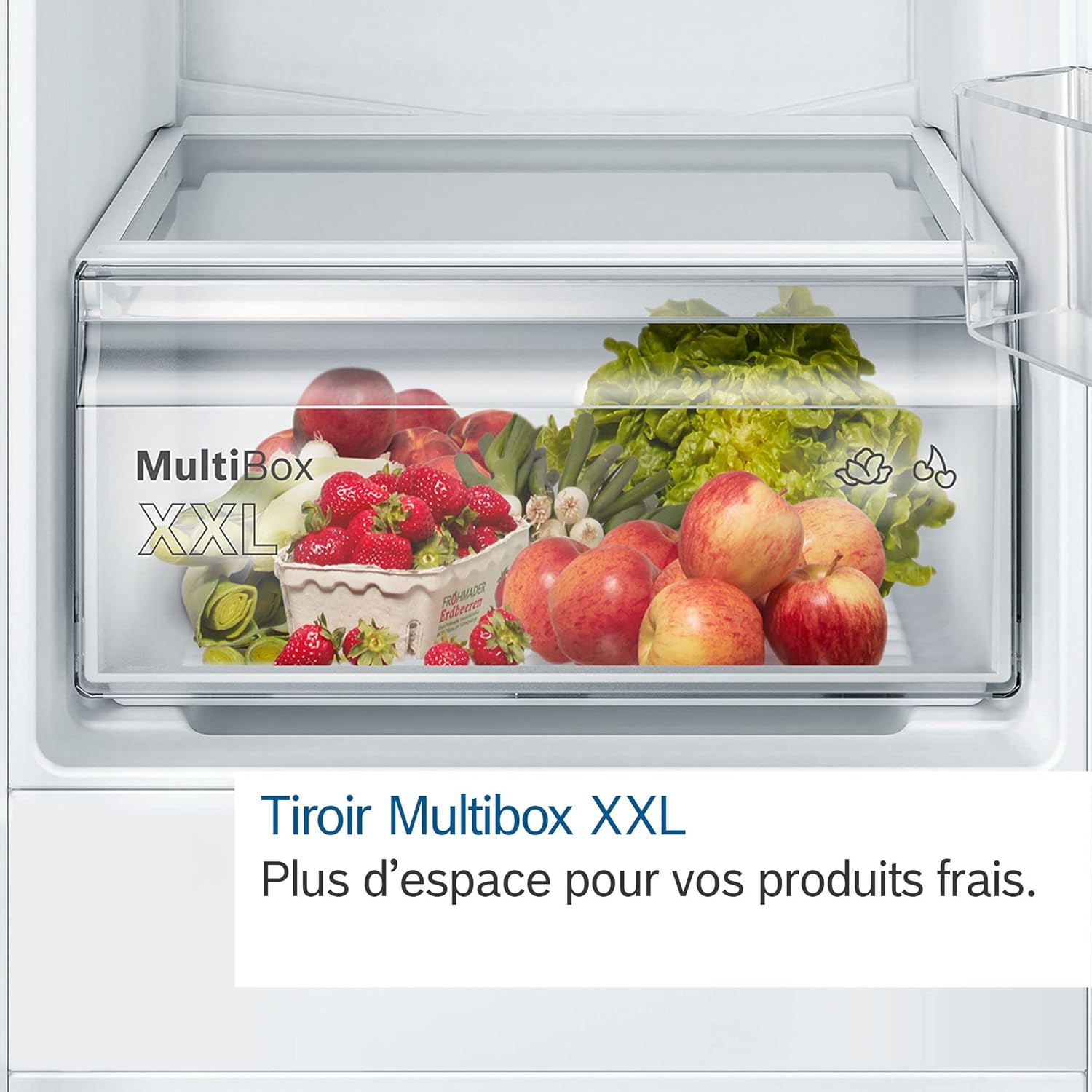 Bosch KGN36NLEA Série 2, Réfrigérateur combiné pose-libre - 305L - L 60cm x H 186cm - Inox Argent