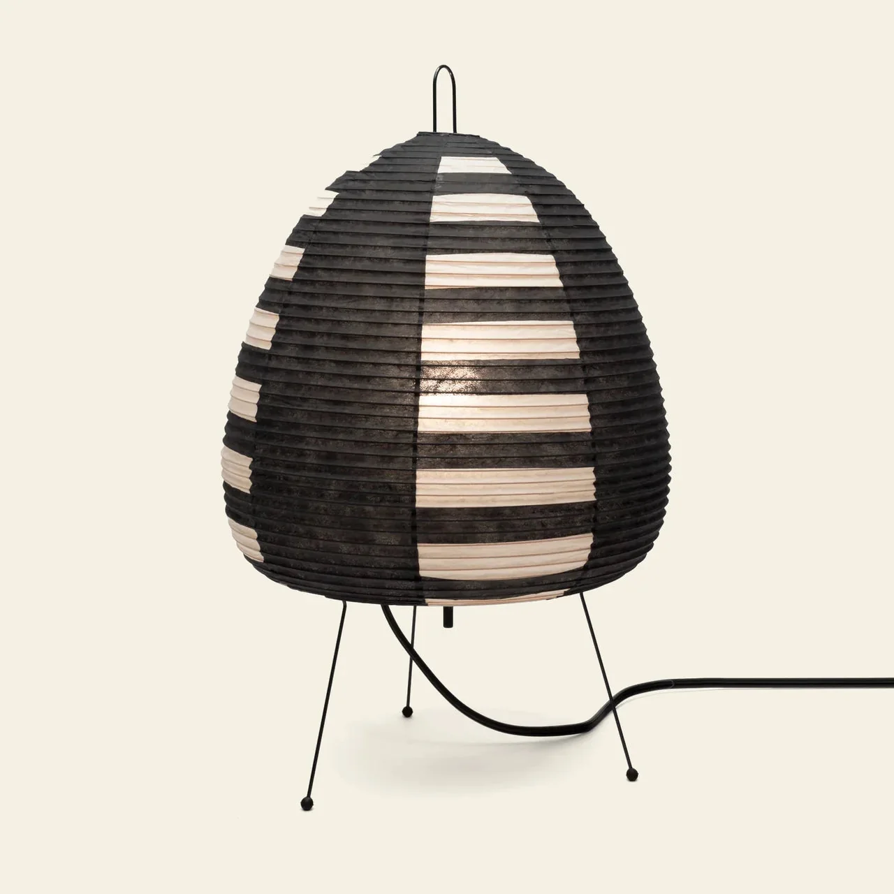 Japanische Retro-Tischlampe aus Reispapier