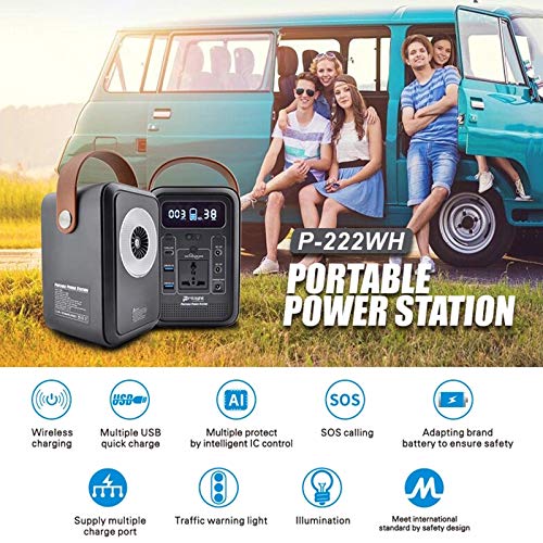 TIM LI Generatore Portatile da 222 Wh 60000 mAh   Alimentazione di Emergenza di Backup CPAP Onda Sinusoidale Pura per Campeggio, Uso Domestico, Camper, All'aperto,220V EU Plug : Amazon.it: Giardino e giardinaggio