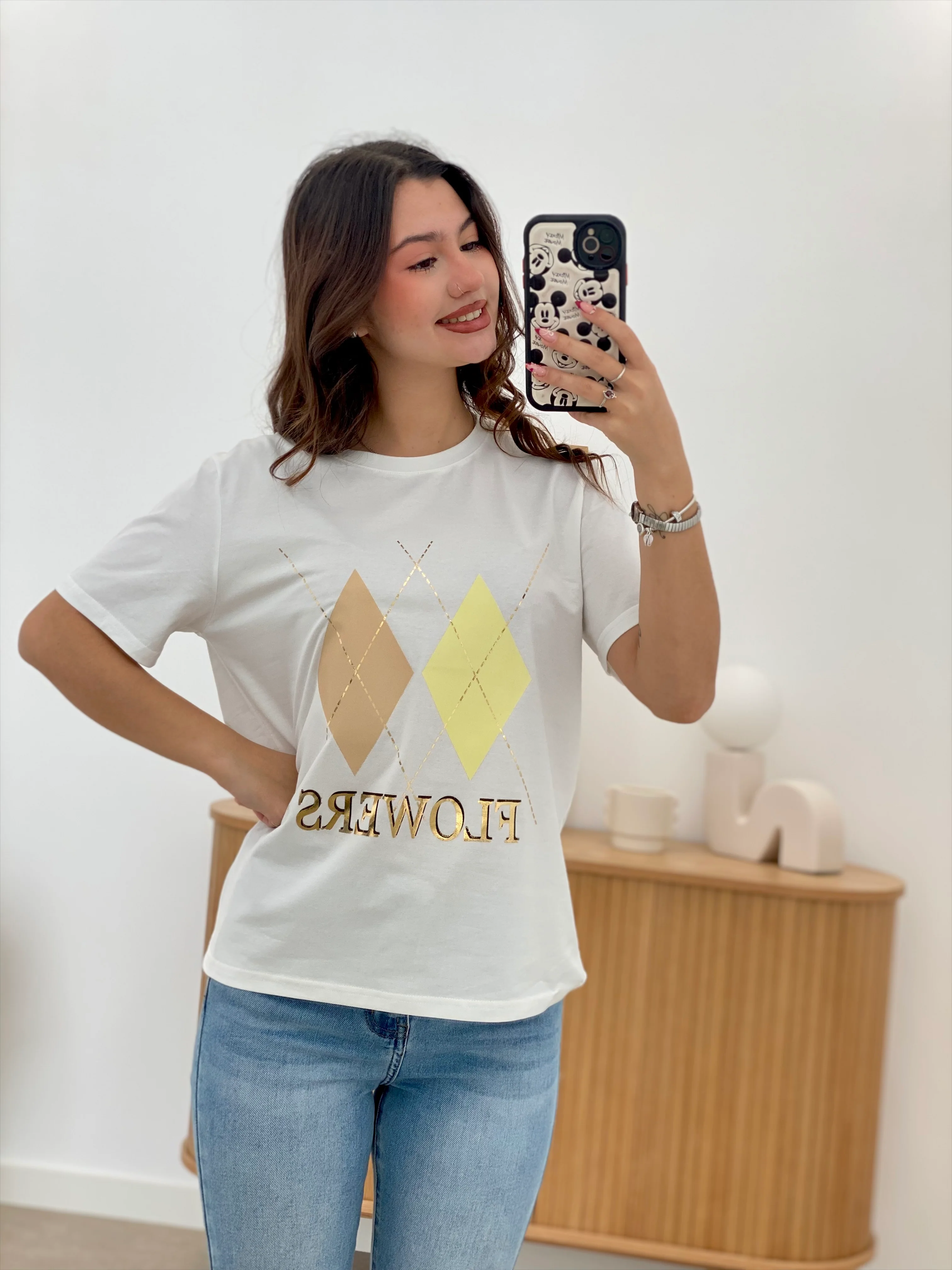 CAMISETA ROMBOS FLOWERS