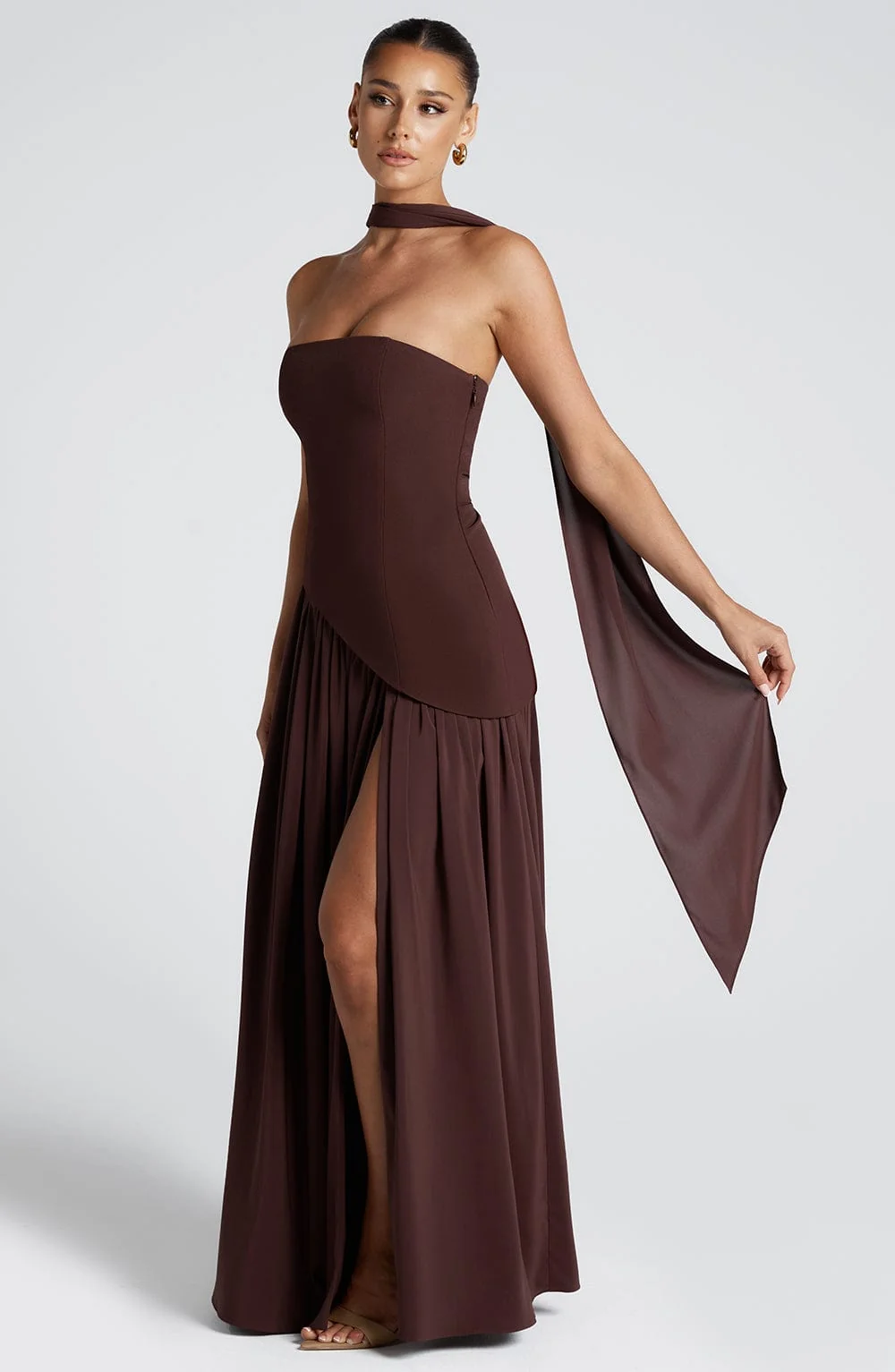 Elegantes Maxikleid mit Schlitz