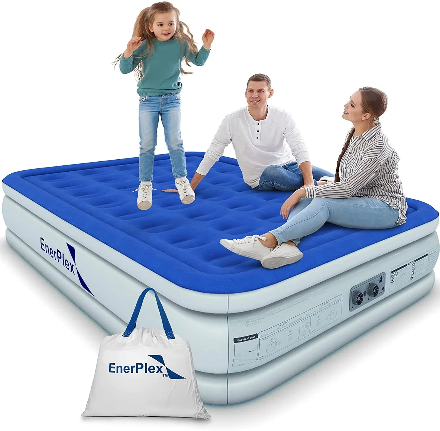 EnerPlex Double Height Inflatable Mattress for Camping, Home & Portable Travel 13 Inch