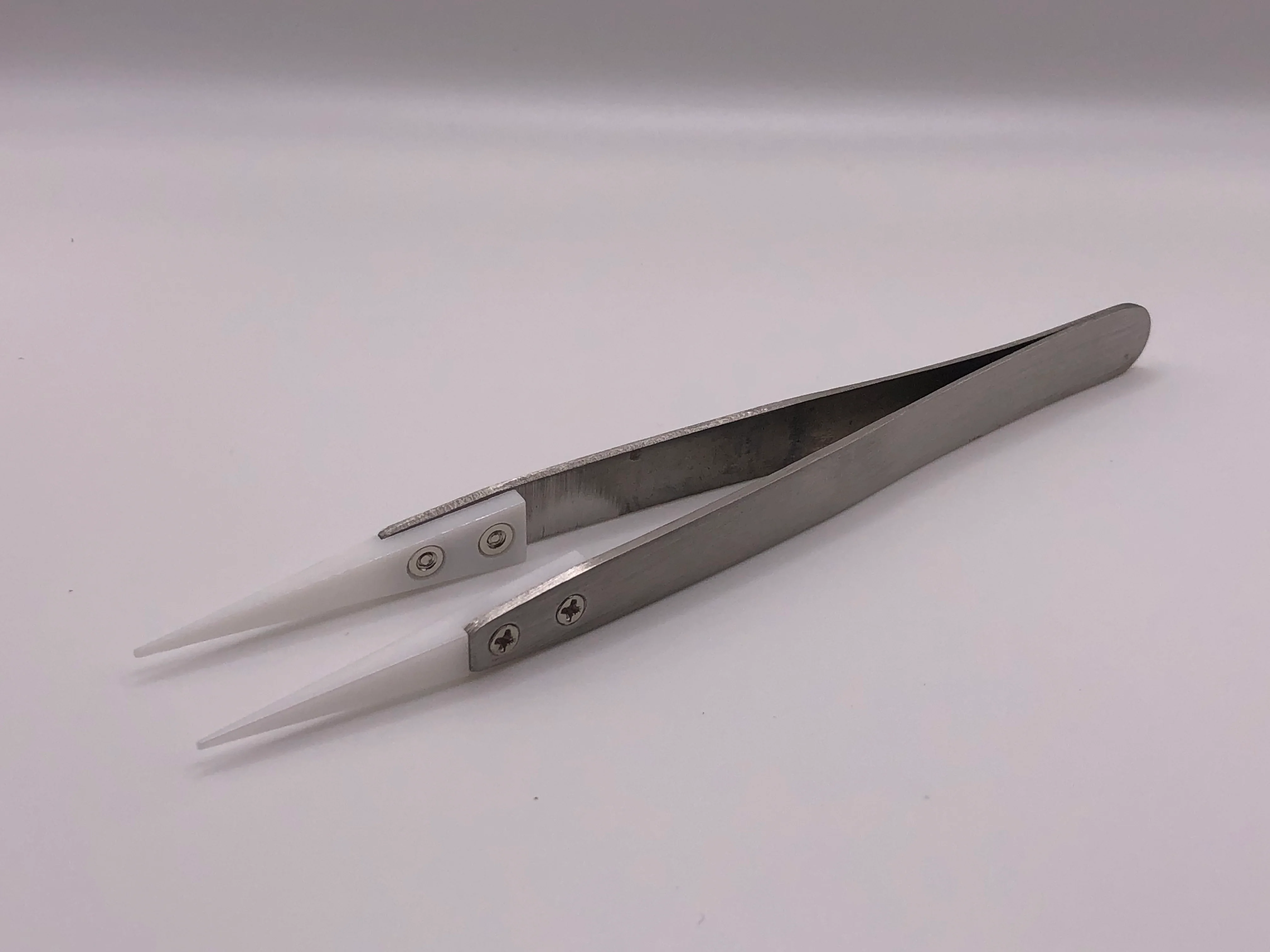 Ceramic Tipped Stainless Steel Tweezers – Fine Pointed, Heat Resistant, Model Railway Tool